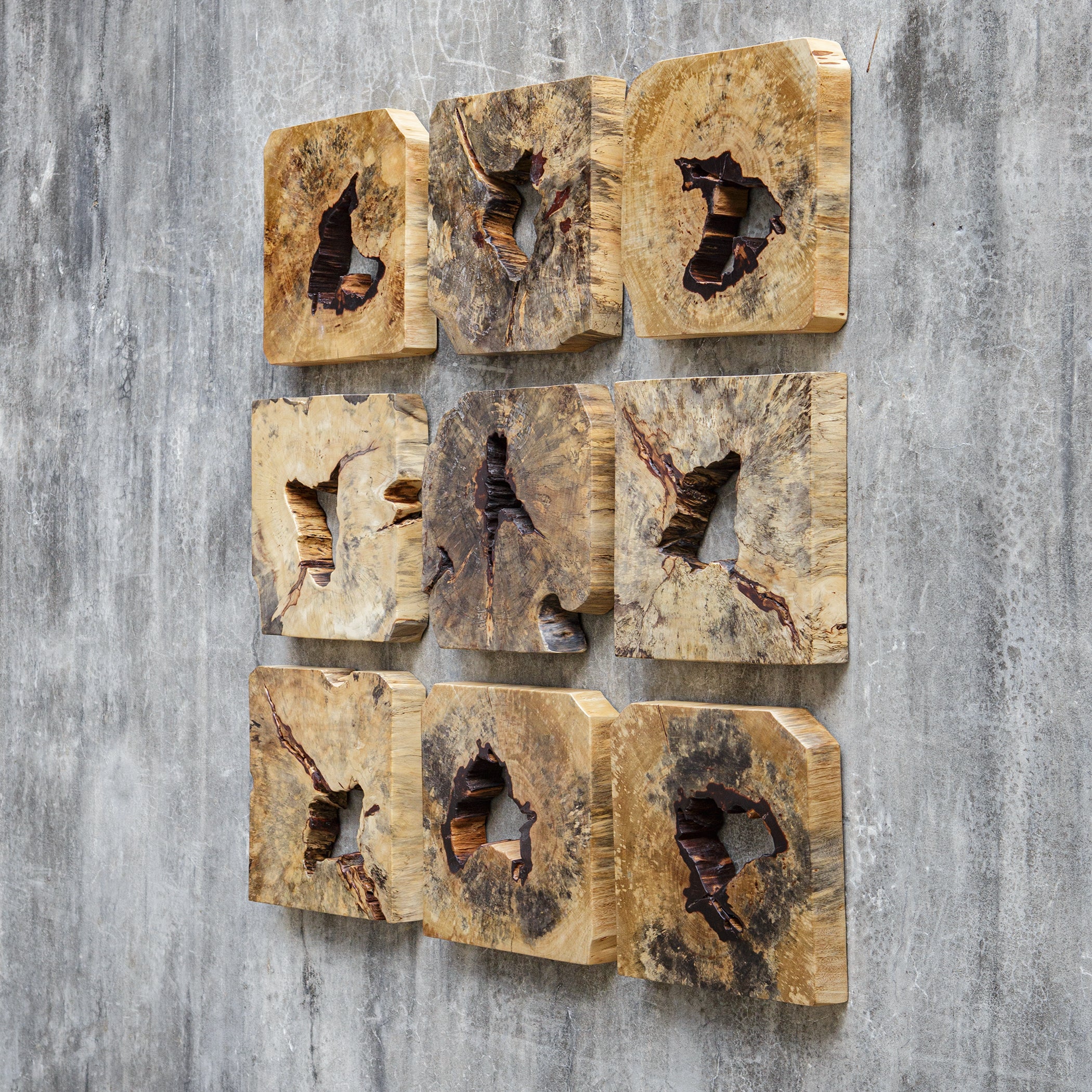 Uttermost Bahati Wood Wall Décor In Natural, S/9 - Image 5