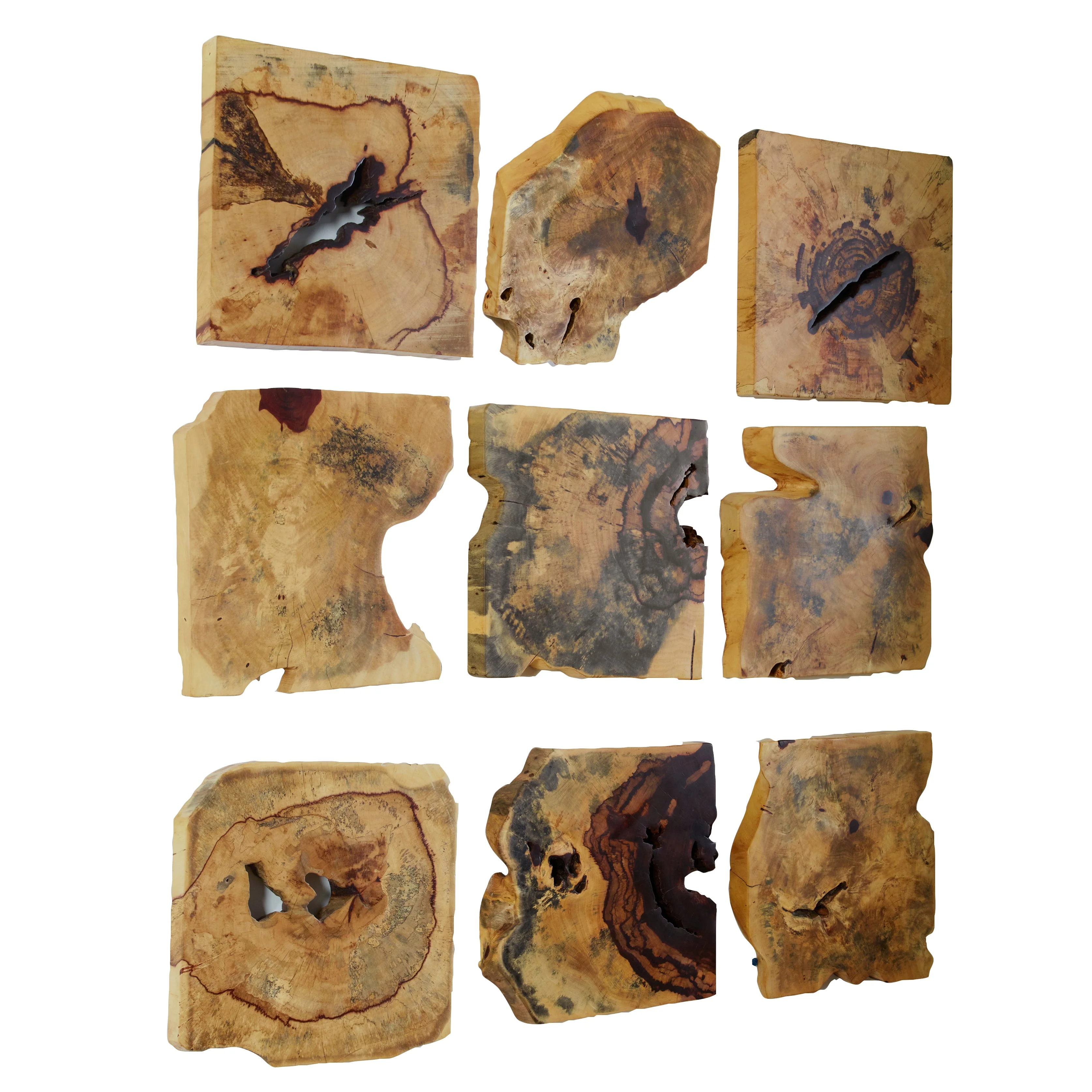 Uttermost Bahati Wood Wall Décor In Natural, S/9 - Image 7