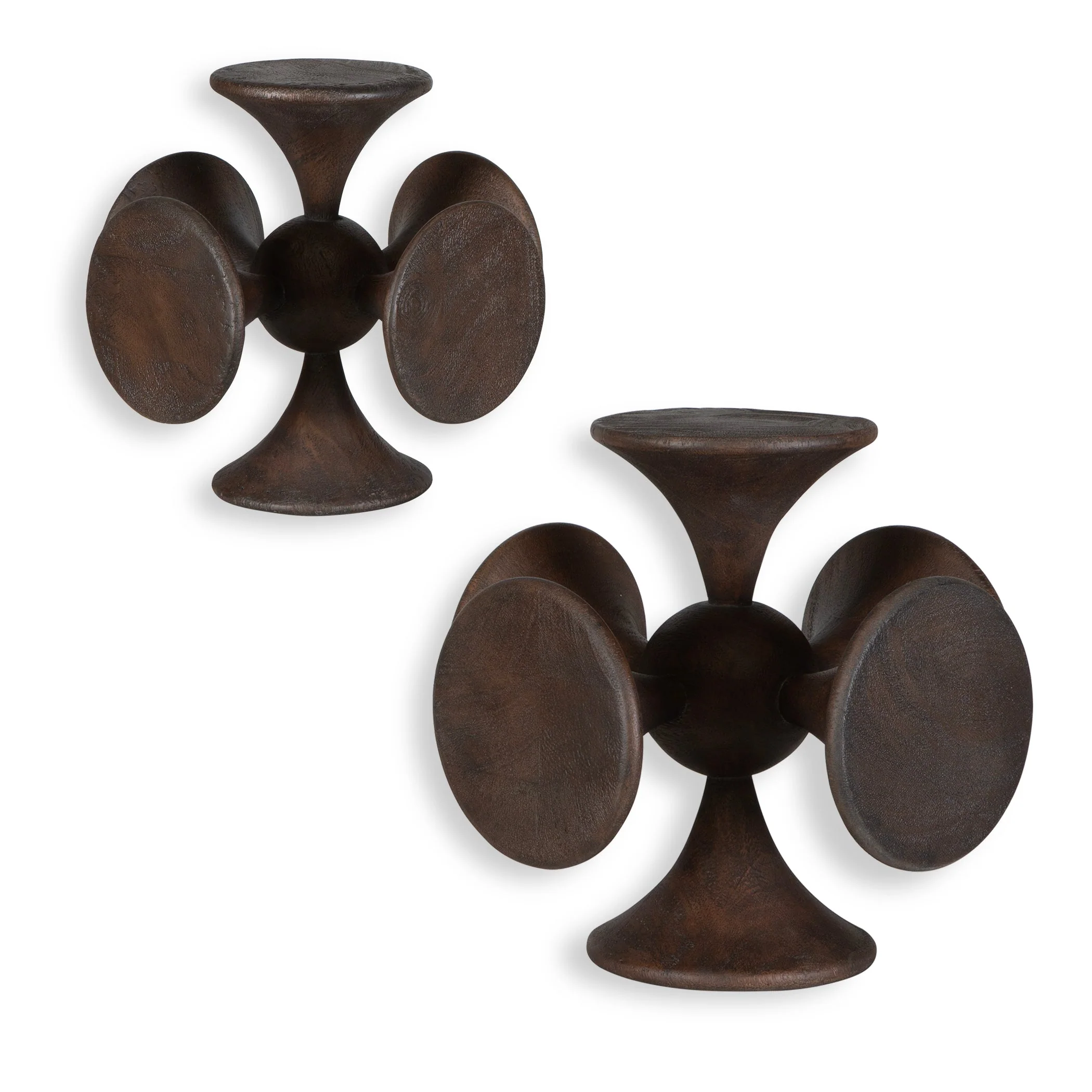 Uttermost Balanced Harmony Dark Wooden Sculptures, Set/2 - Image 2