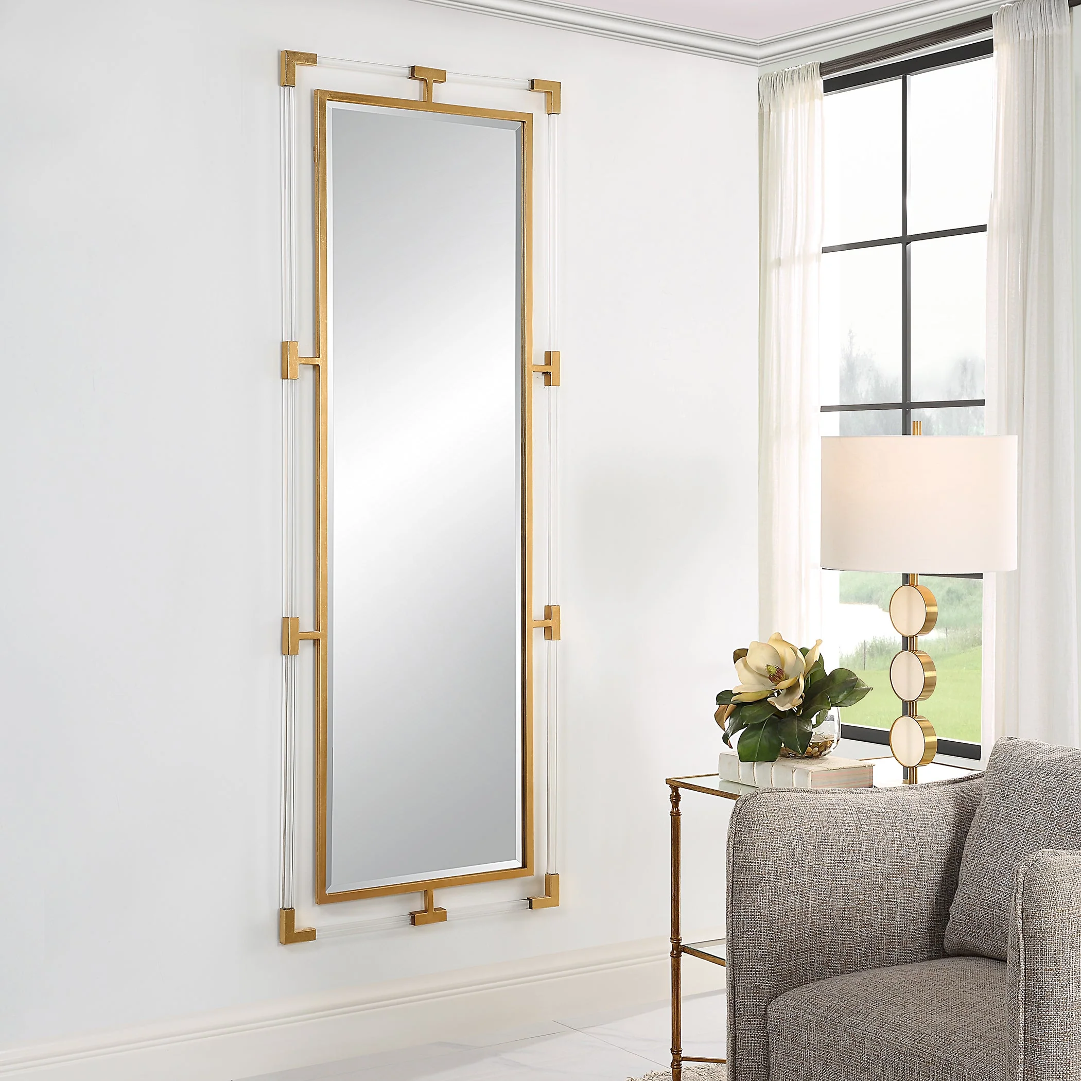 Uttermost Balkan Gold Tall Mirror - Image 3