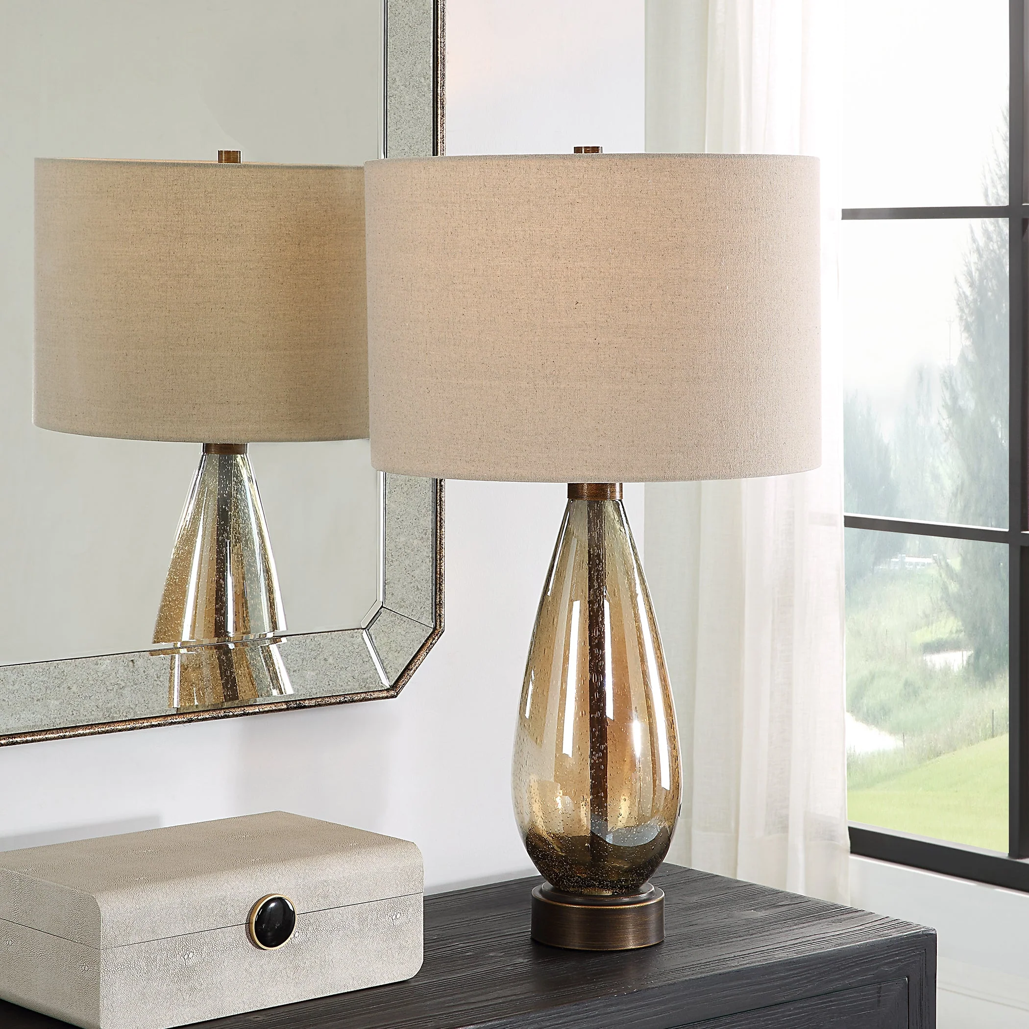 Uttermost Baltic Teardrop Glass Table Lamp - Image 2