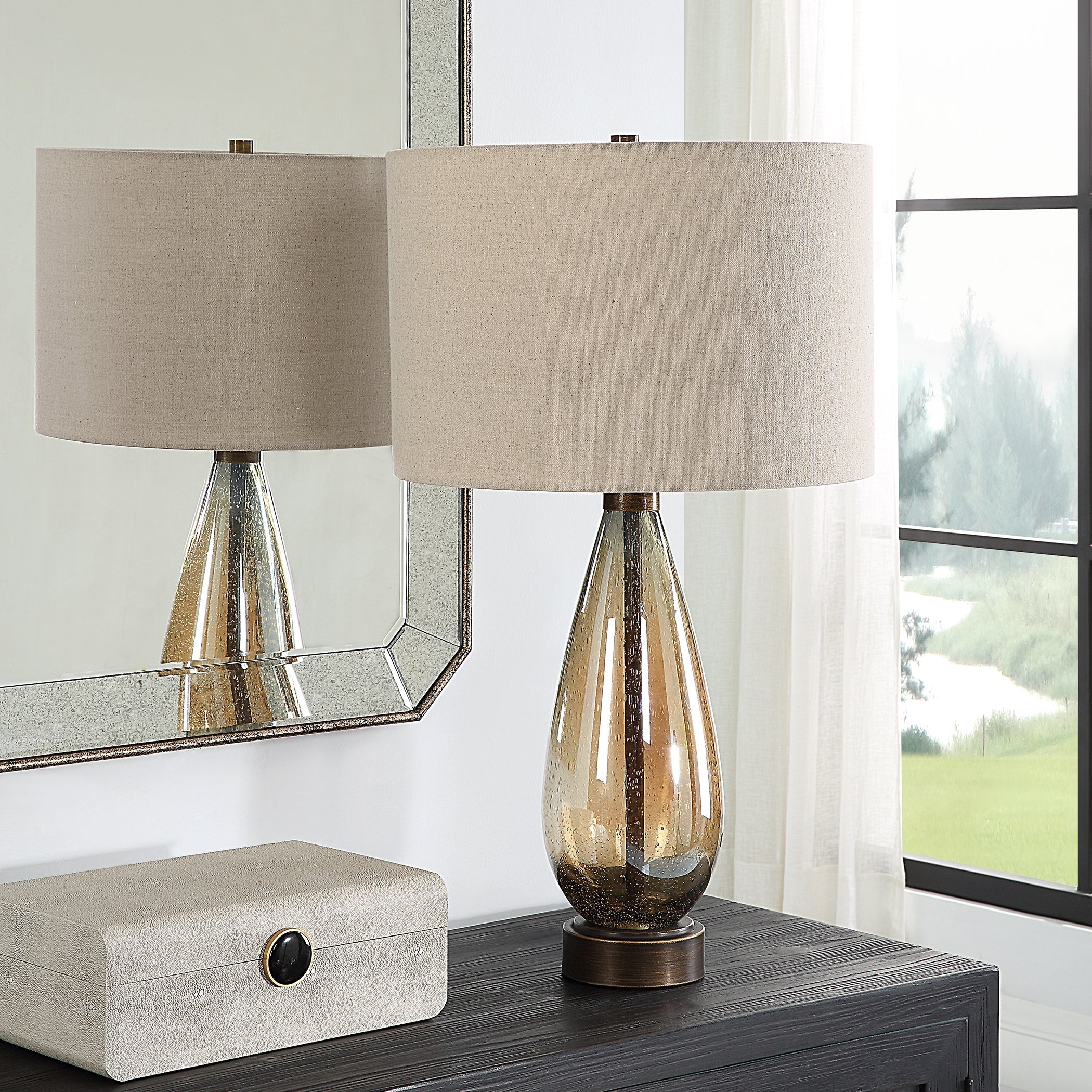 Uttermost Baltic Teardrop Glass Table Lamp - Image 3