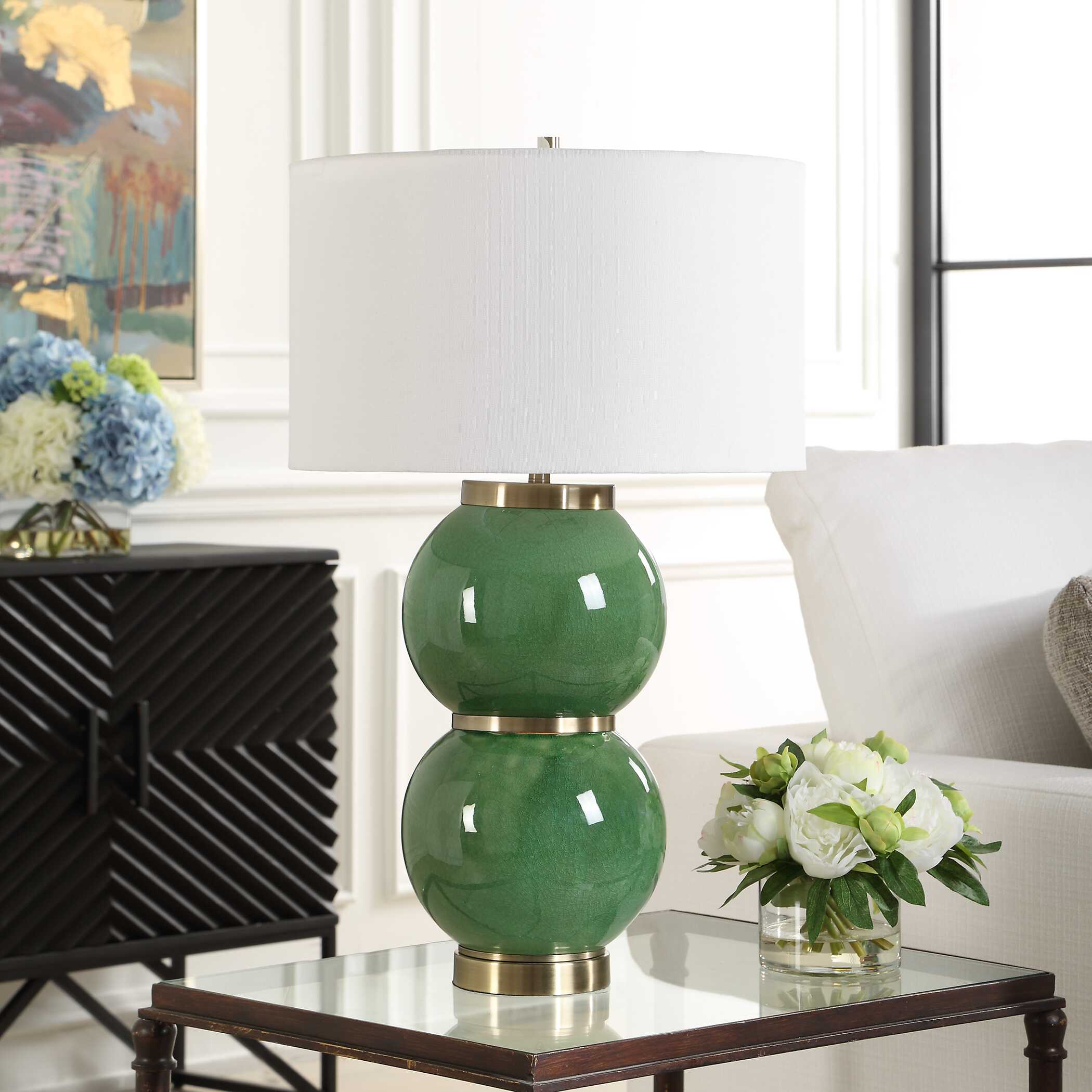 Uttermost Banner Green Spheres Table Lamp - Image 3