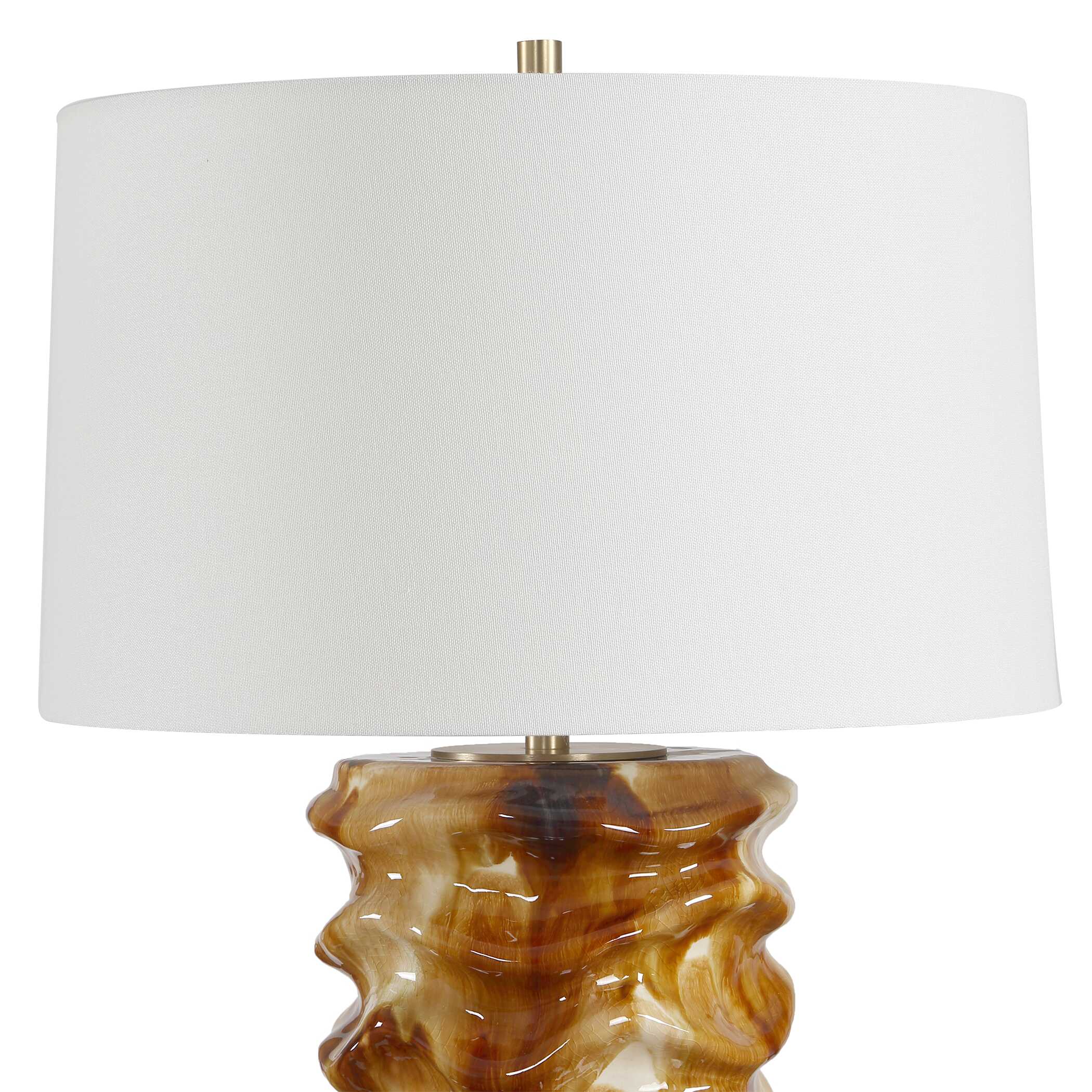 Uttermost Bassa Brown Cream Glazed Table Lamp - Image 5