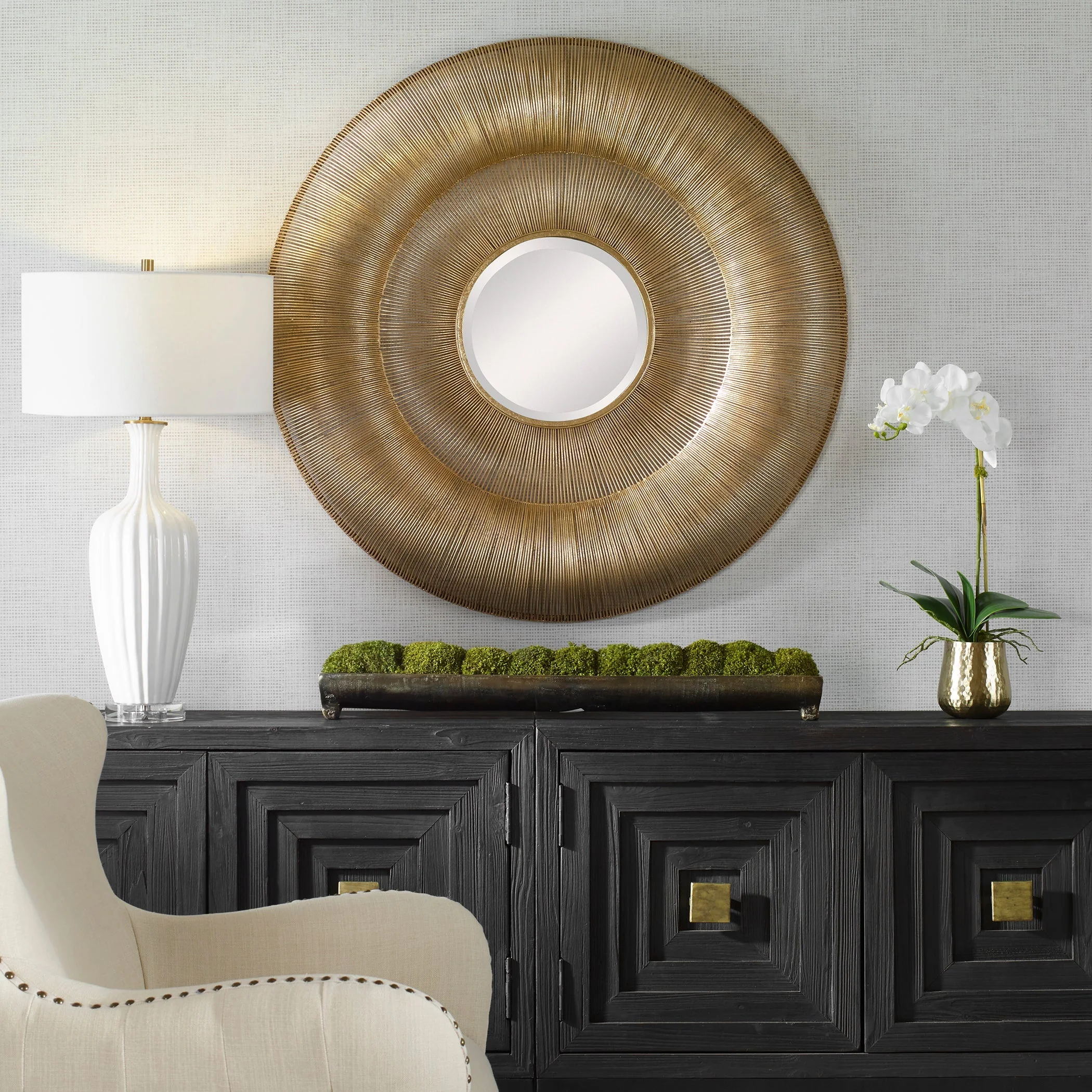 Uttermost Bauble Round Gold Mirror - CLOSEOUT - Image 3