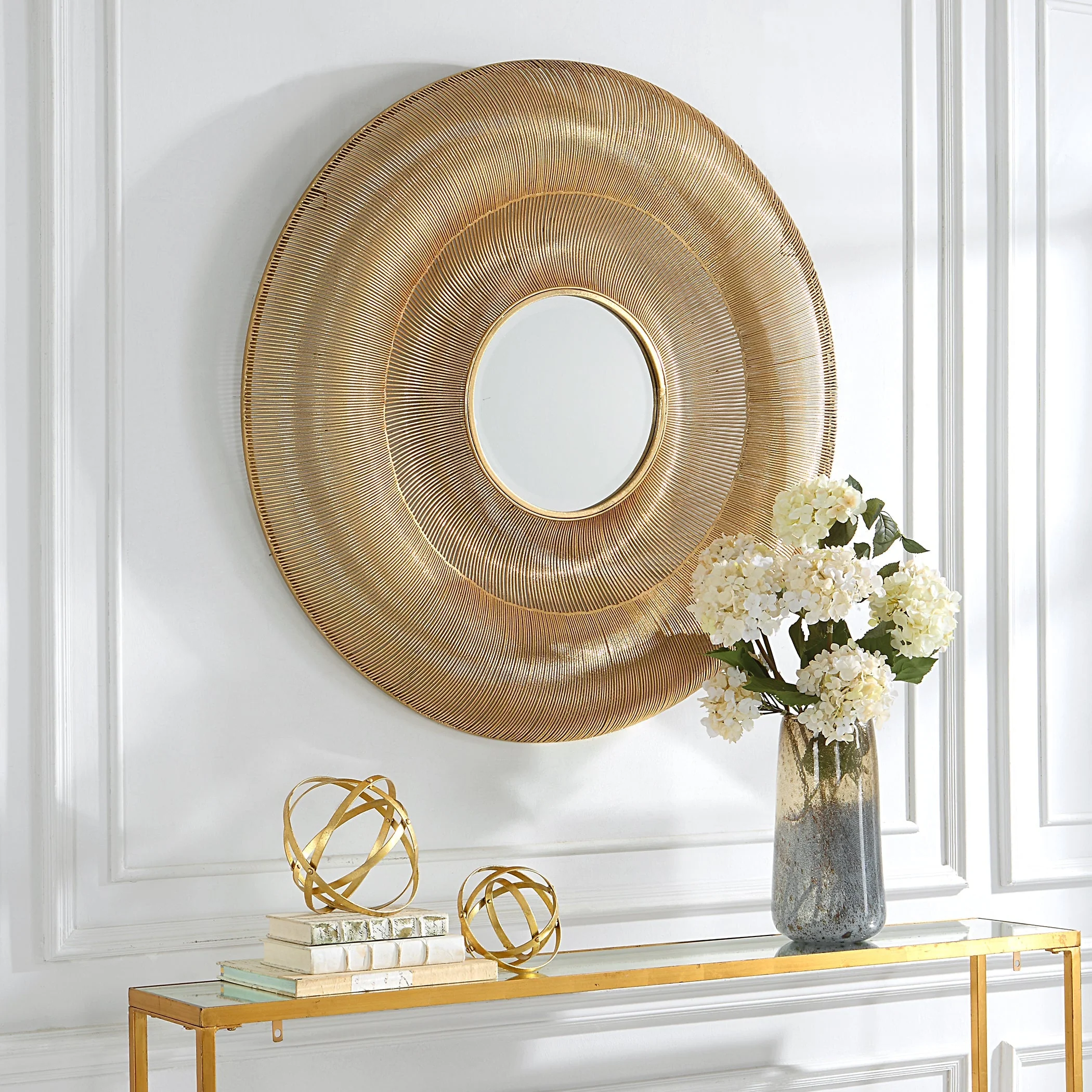 Uttermost Bauble Round Gold Mirror - CLOSEOUT - Image 5