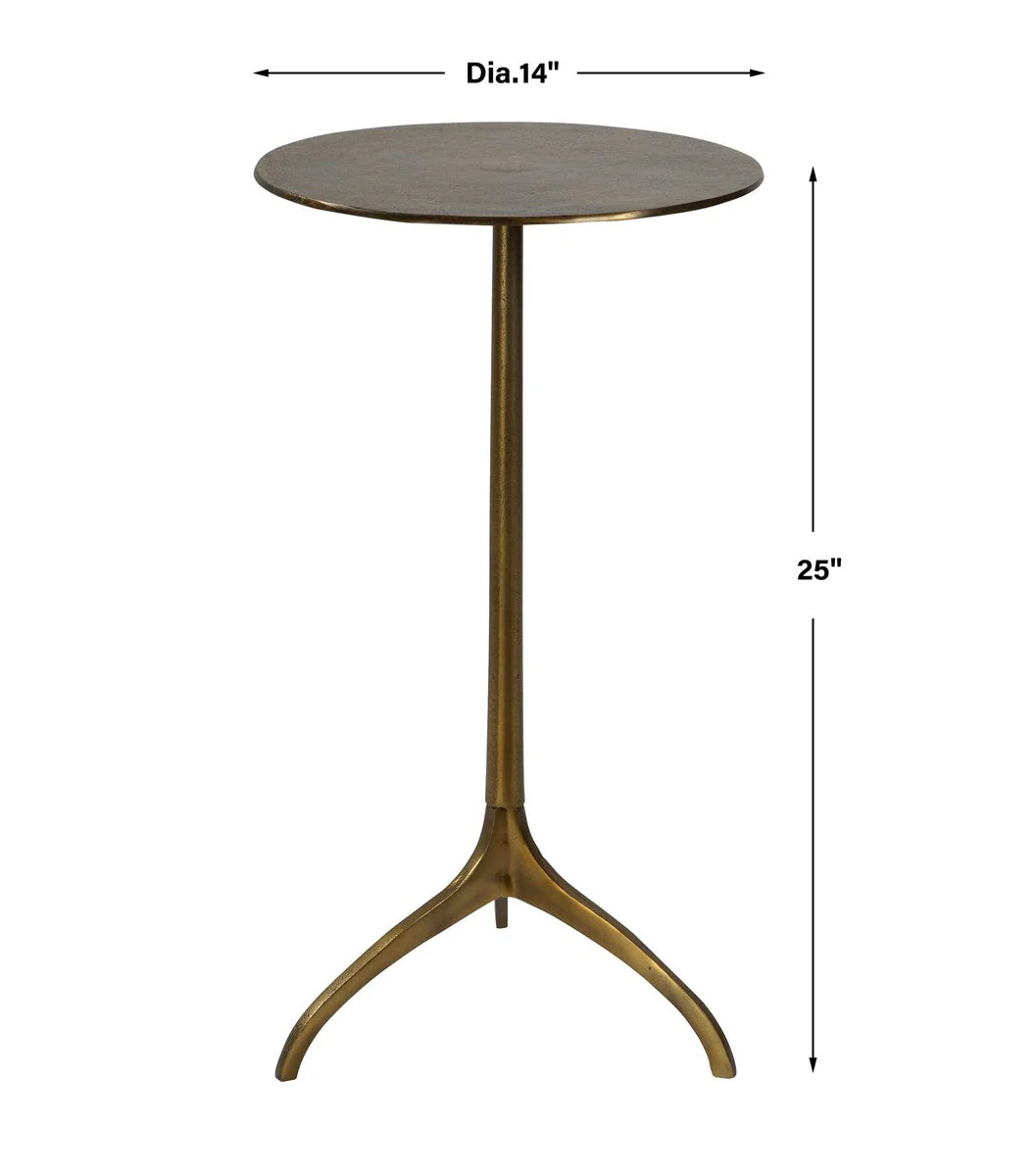 Uttermost Beacon Accent Table, Gold - Image 4