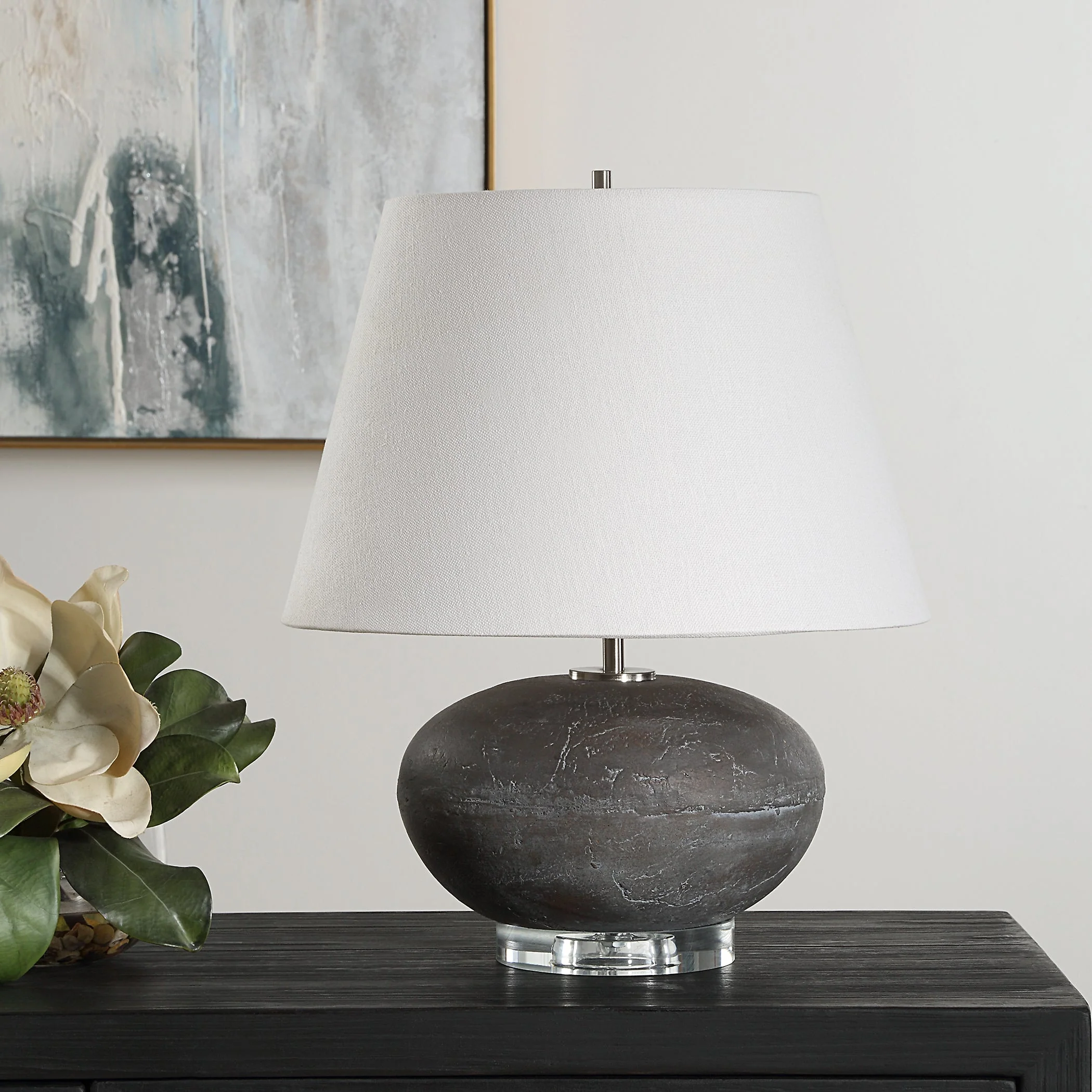 Uttermost Beckley Gray Stone Table Lamp - Image 3