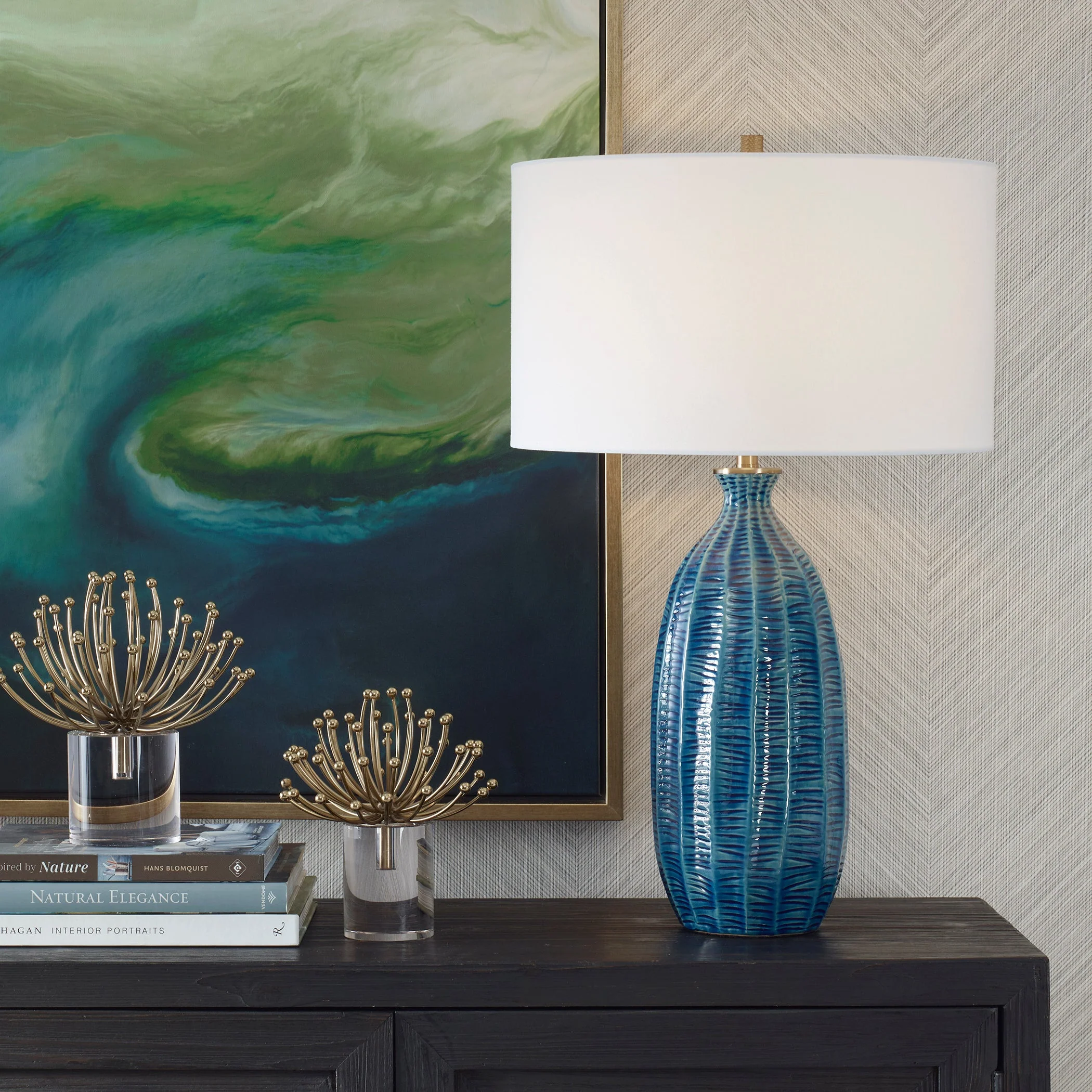 Uttermost Bixby Blue Table Lamp - Image 2