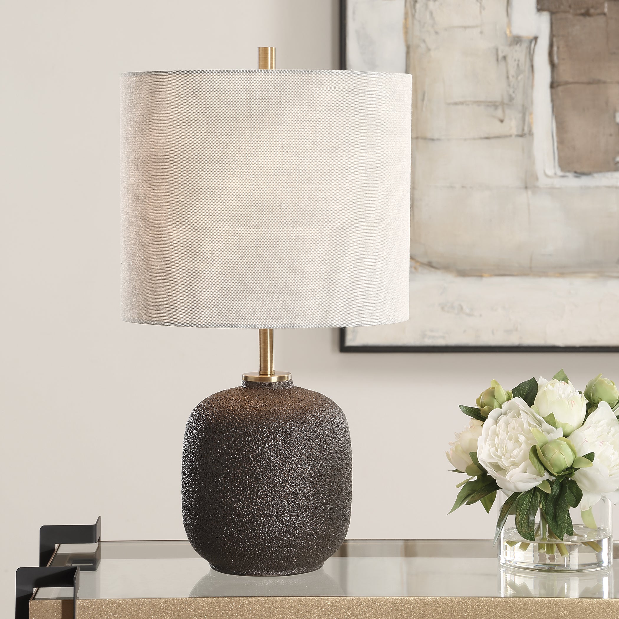 Uttermost Blacktop Textured Buffet Lamp - Image 2
