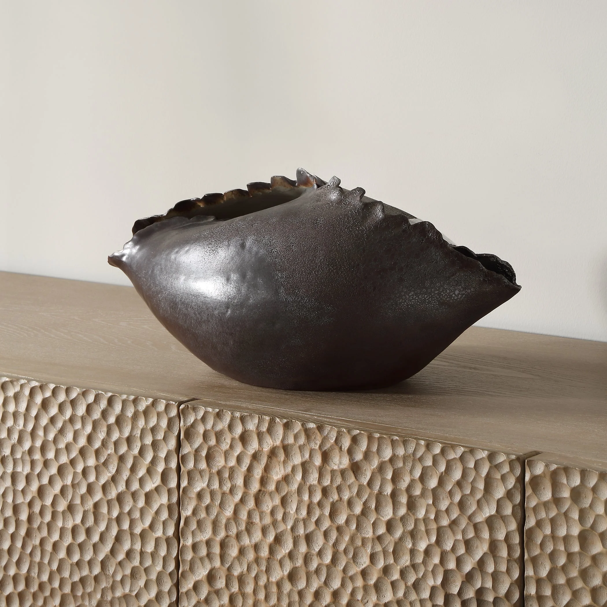 Uttermost Blossom Bronzed Metallic Vase - Image 3