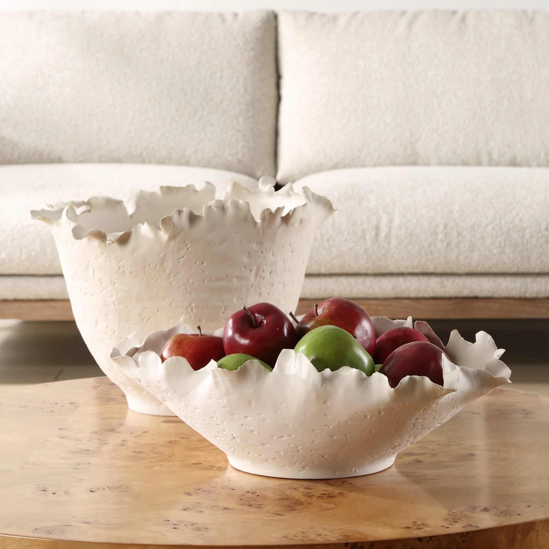Uttermost Blossom Tall Off-white Bowl - Image 3