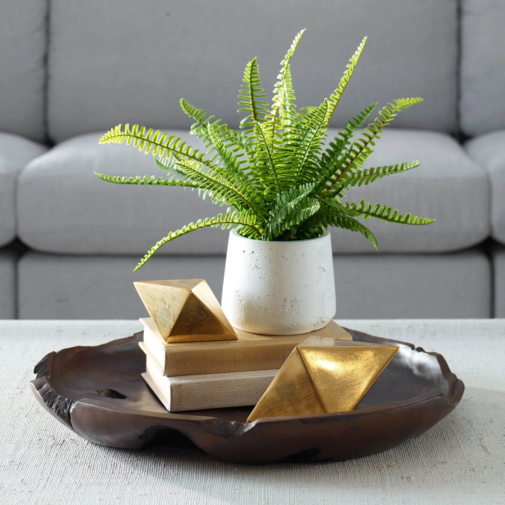 Uttermost Boston Fern In White Ceramic Pot - Image 2