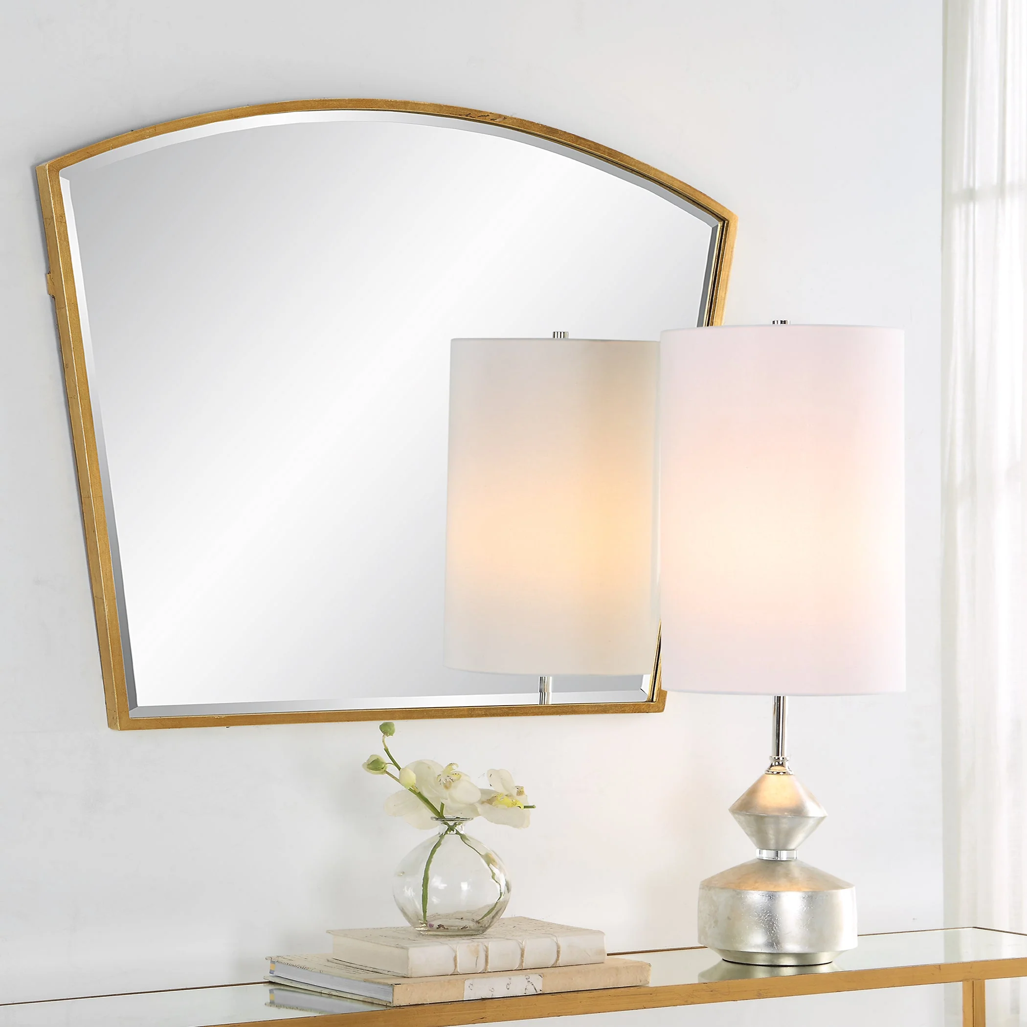 Uttermost Boundary Gold Arch Mirror - Image 4