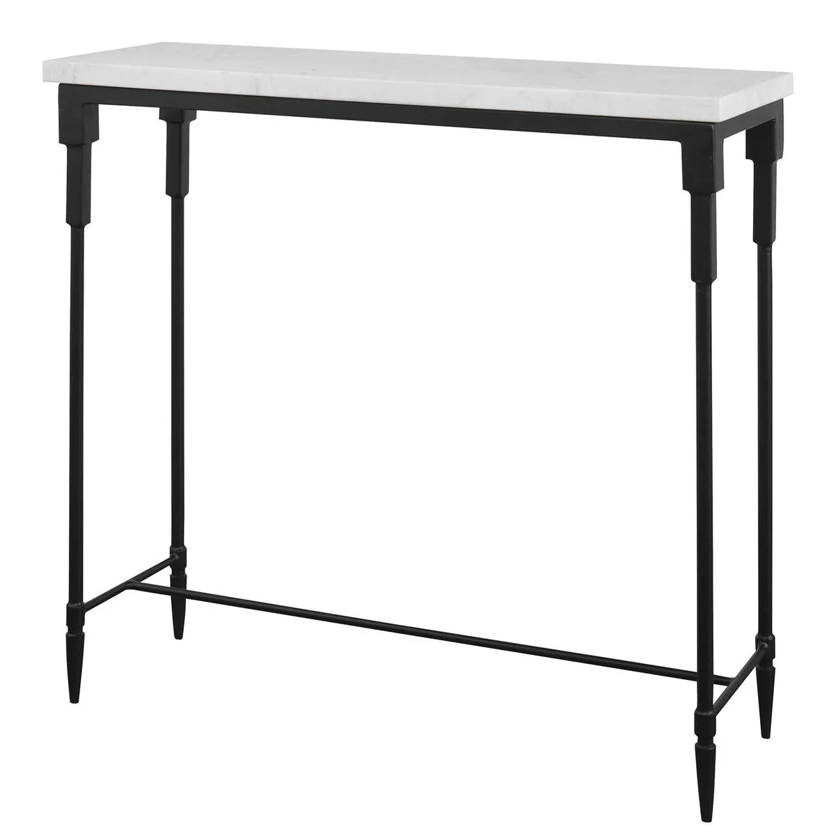 Uttermost Bourges White Marble Console Table - Image 3