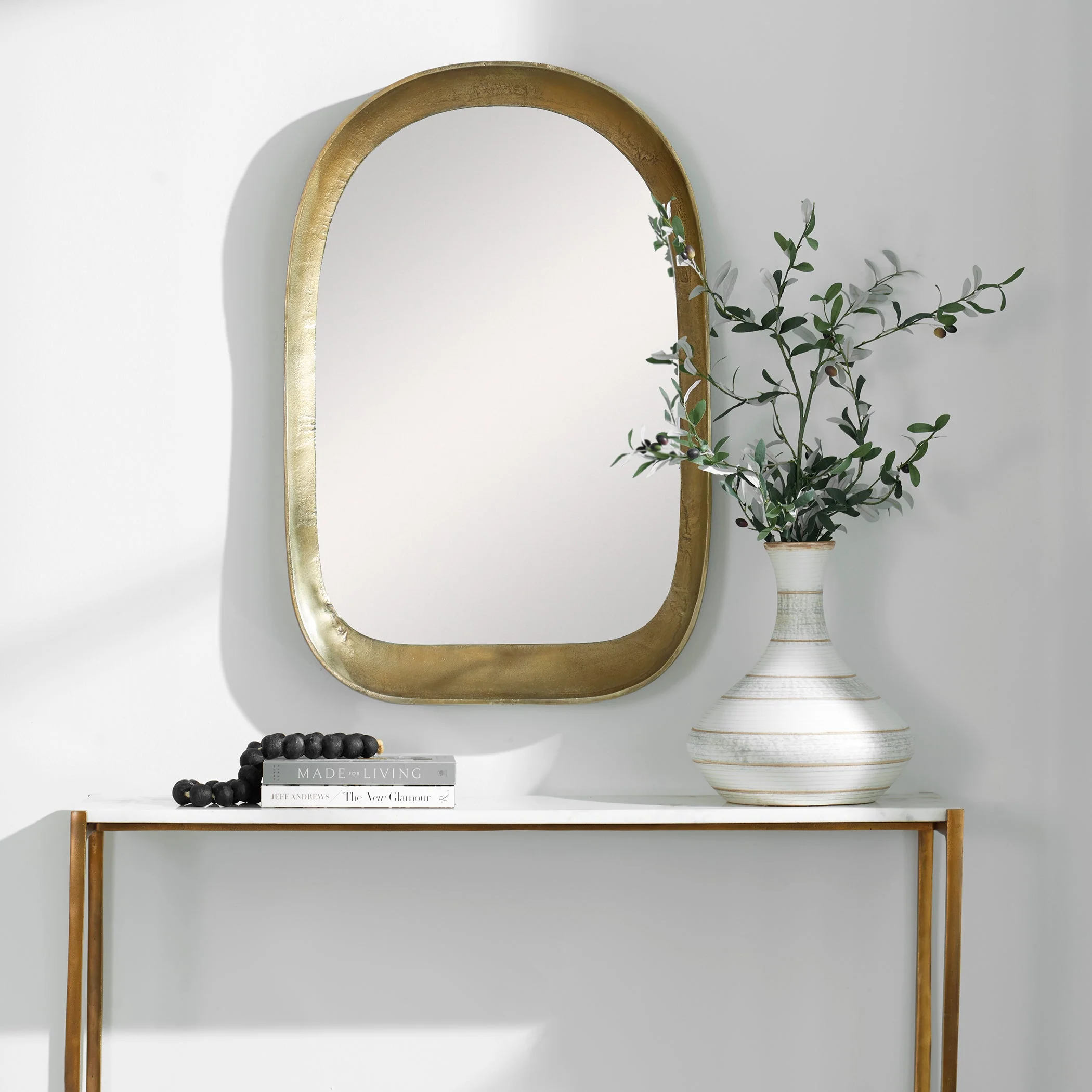 Uttermost Bradano Brass Arch Mirror - Image 2