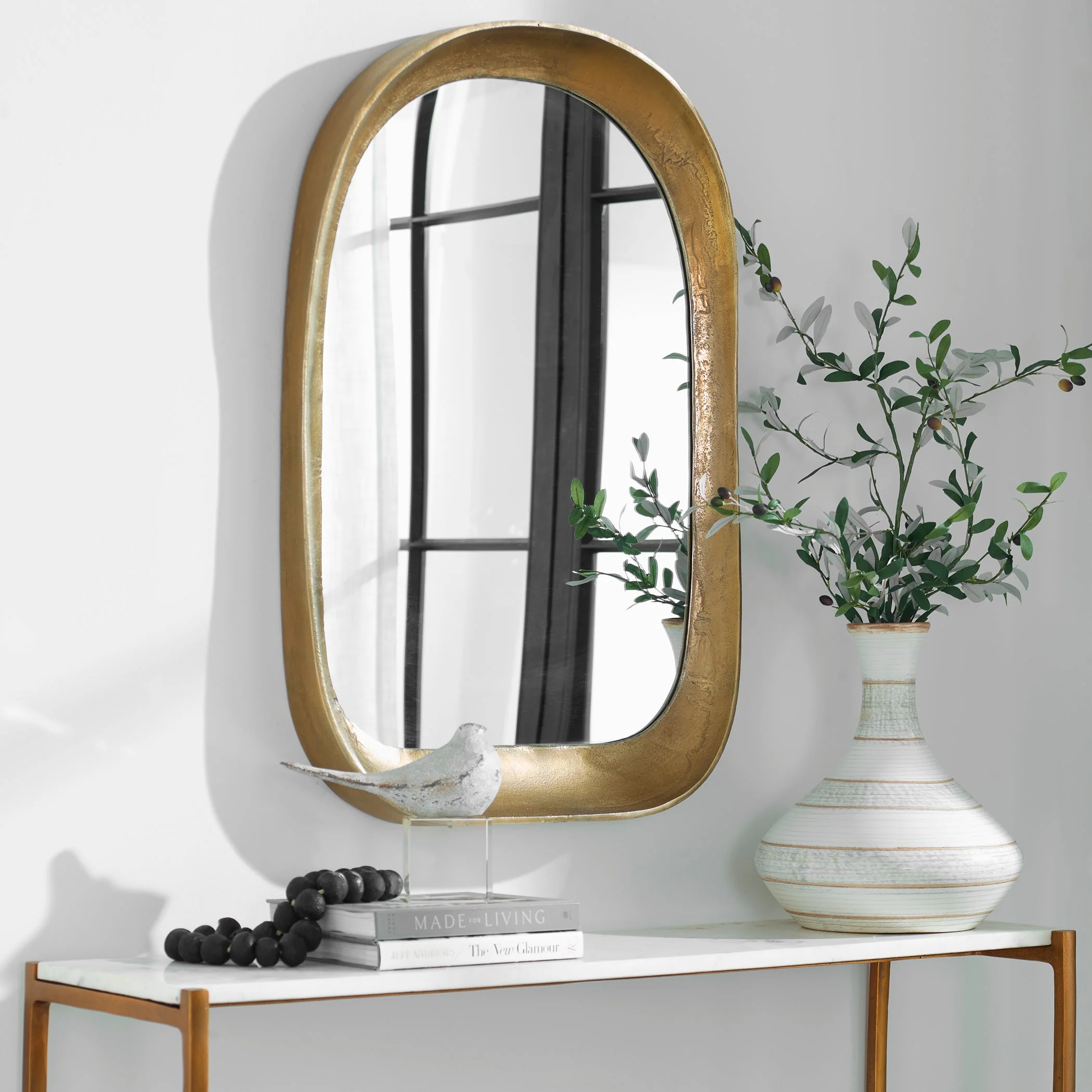 Uttermost Bradano Brass Arch Mirror - Image 3