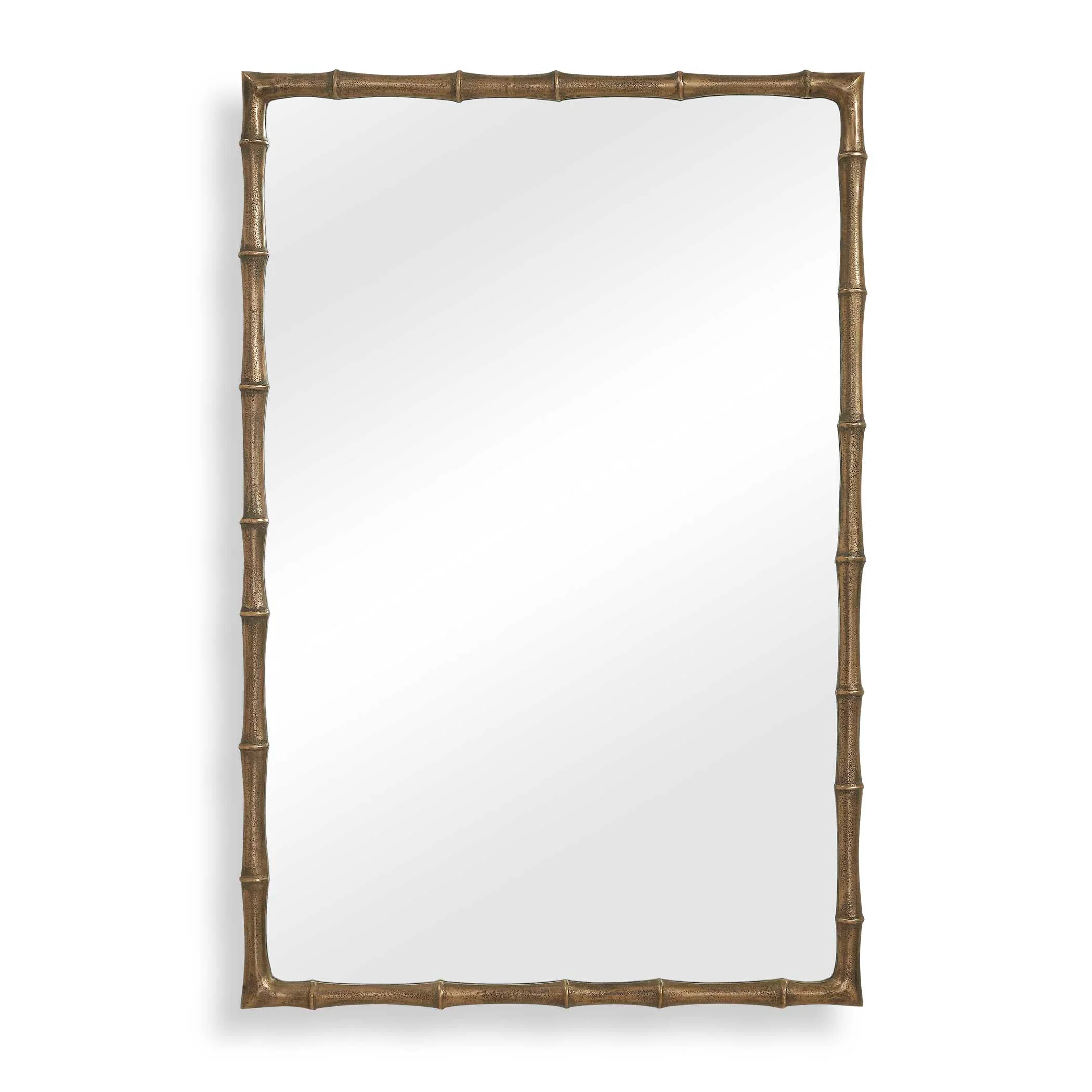 Uttermost Brass Bamboo Rectangle Mirror