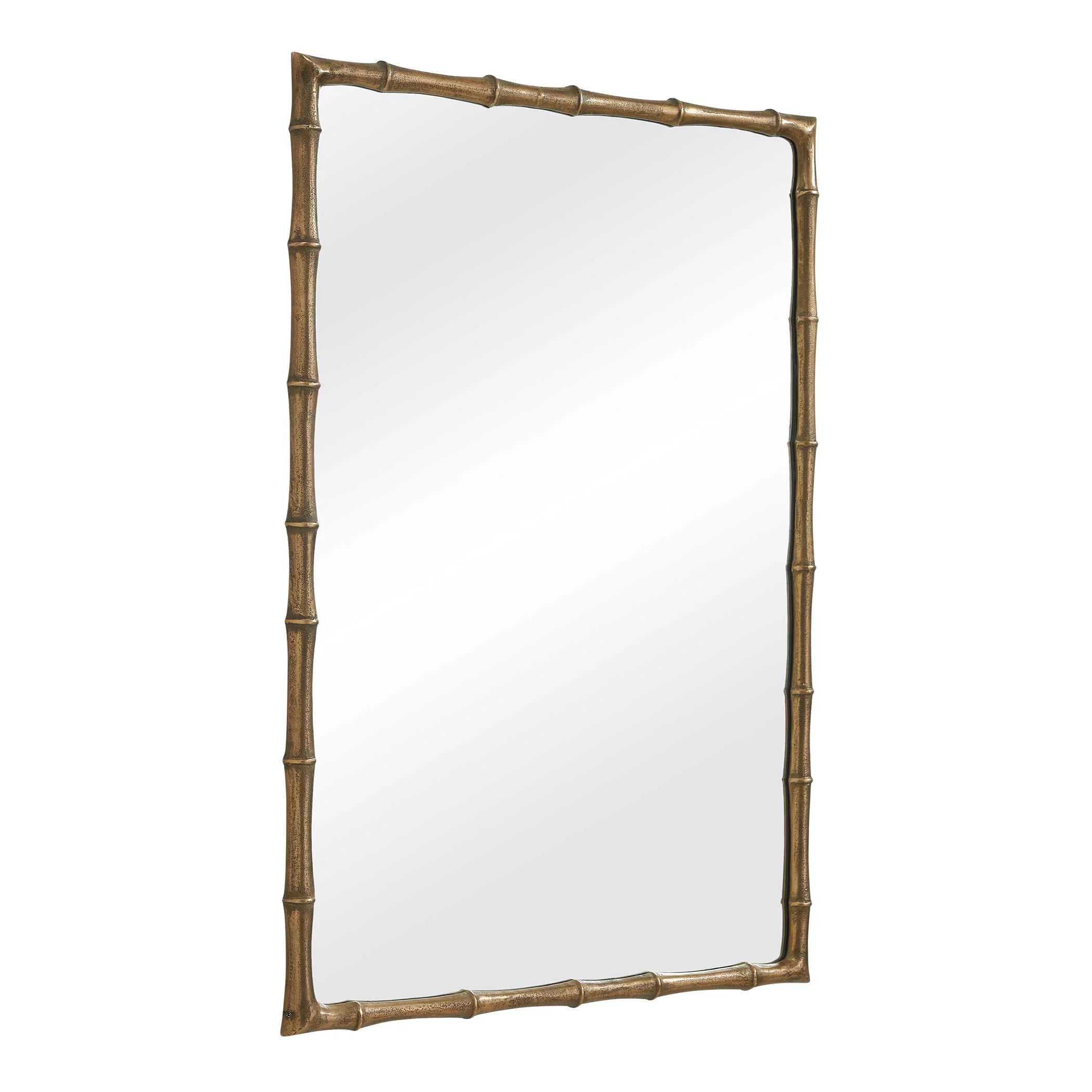Uttermost Brass Bamboo Rectangle Mirror - Image 4