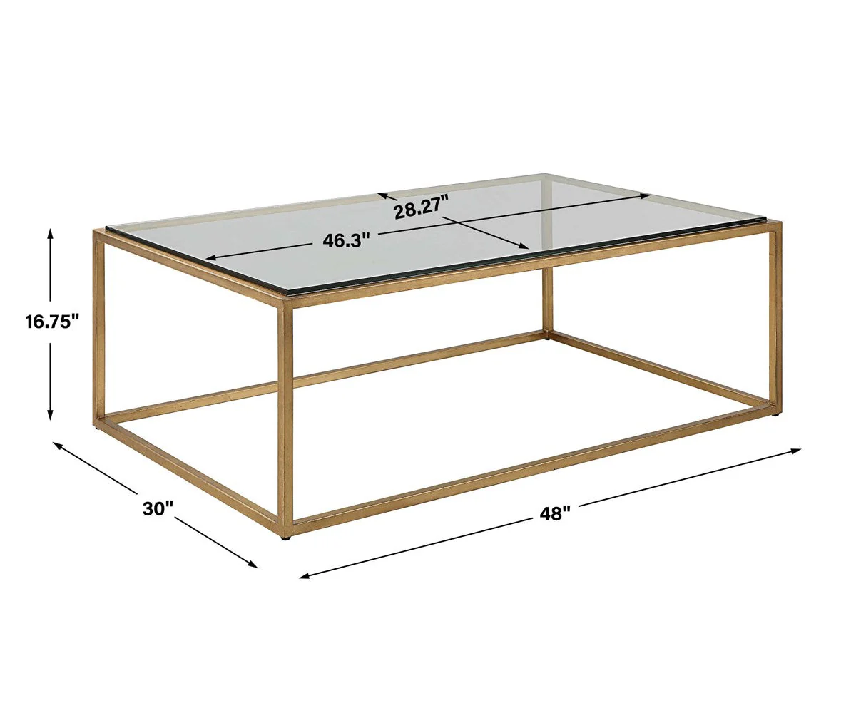 Uttermost Bravura Coffee Table, Gold - Image 6
