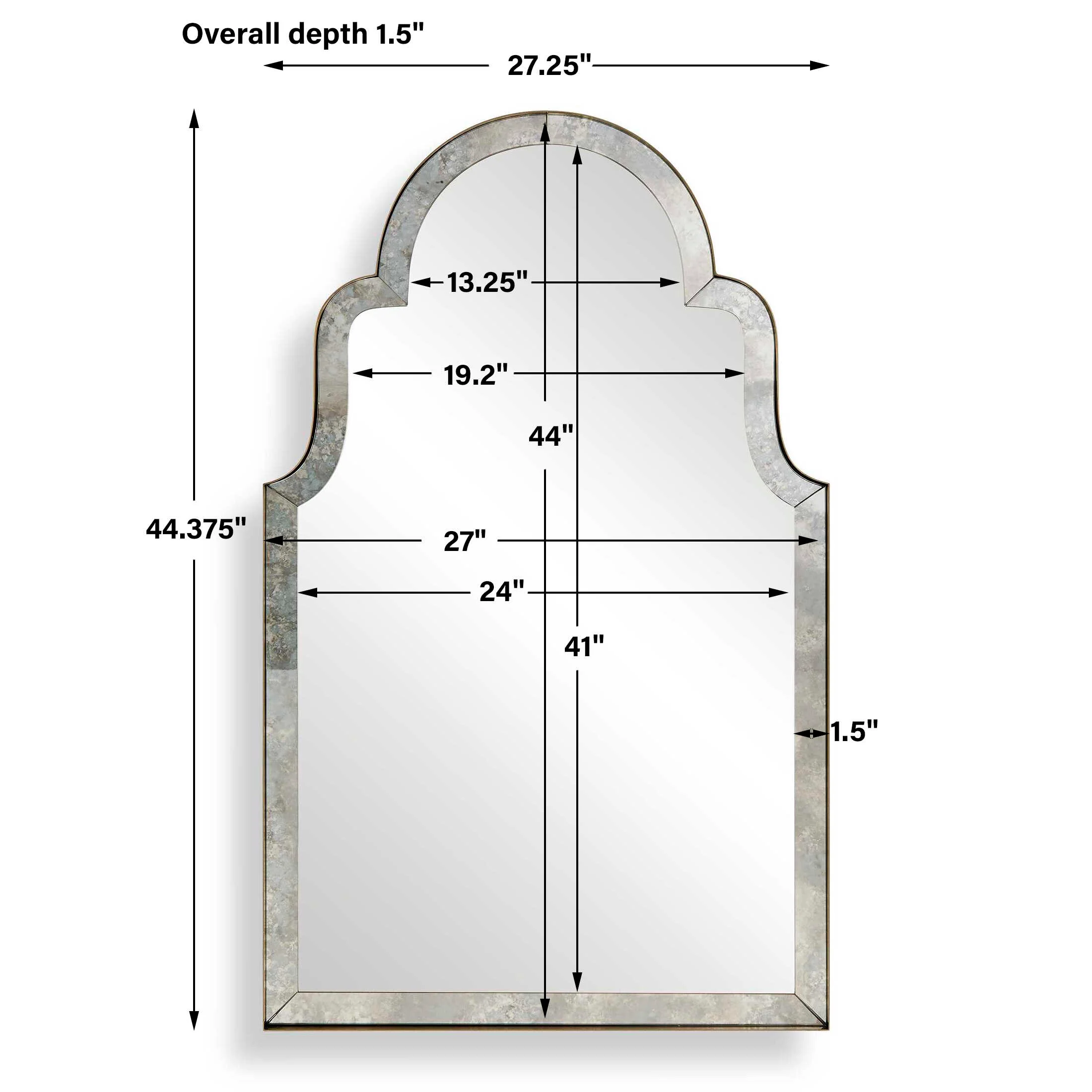 Uttermost Brayden Antique Arch Mirror - Image 3