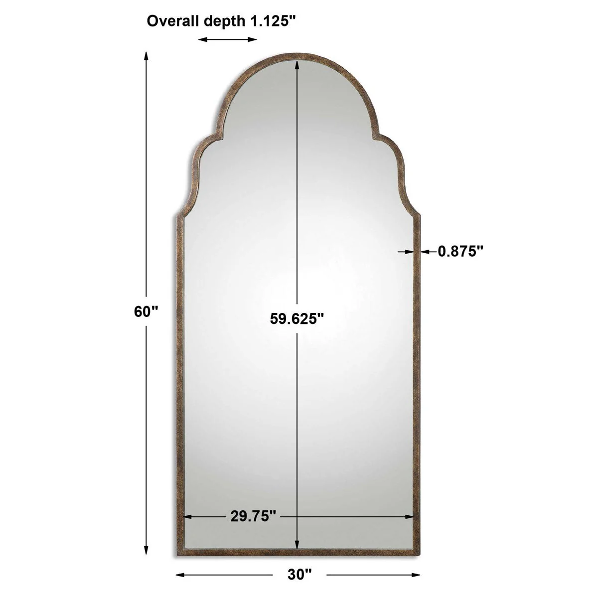 Uttermost Brayden Tall Arch Mirror - Image 4