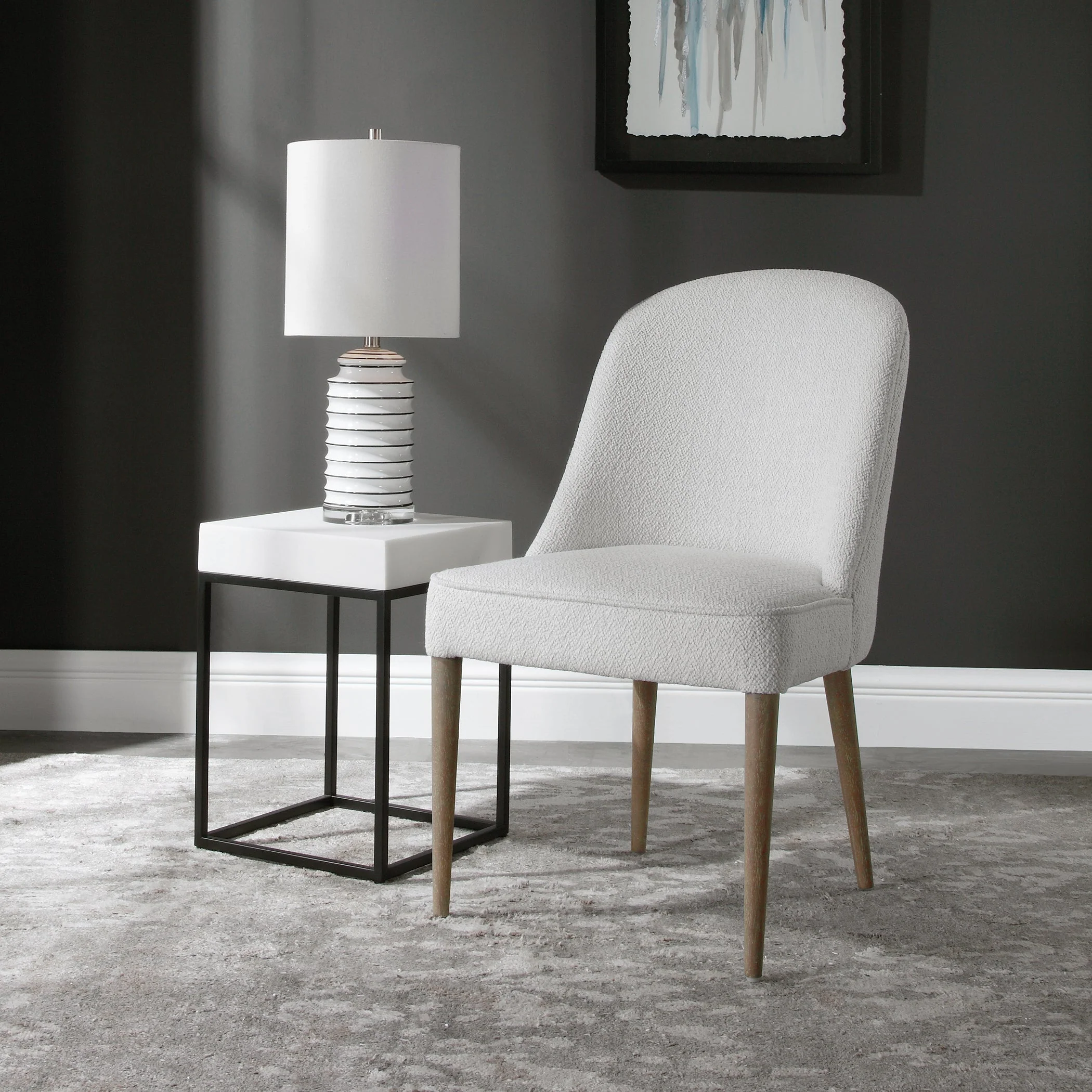 Uttermost Brie Armless Chair, White,Set Of 2 - Image 2