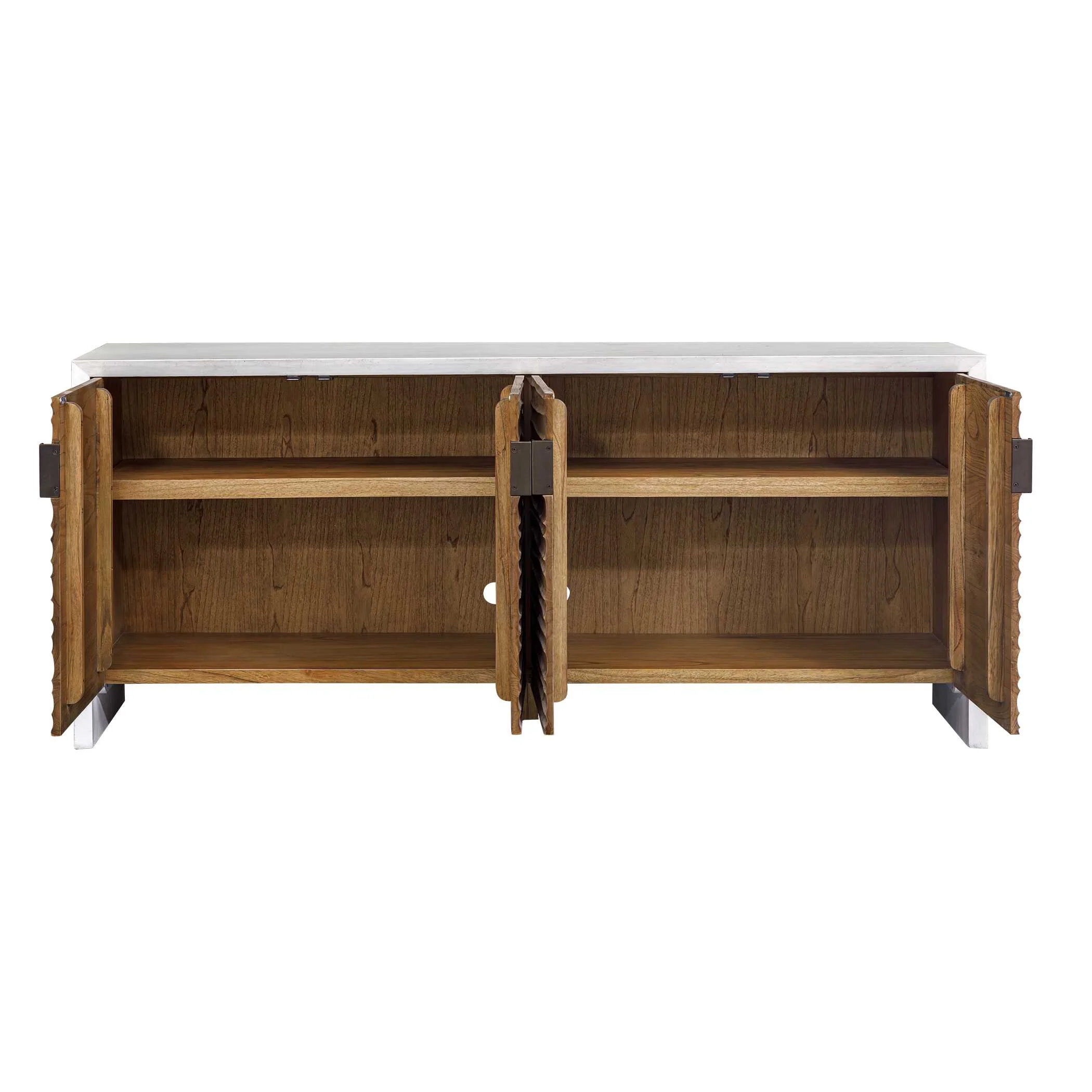 Uttermost Brinson Carved Wood 4 Door Cabinet - Image 6