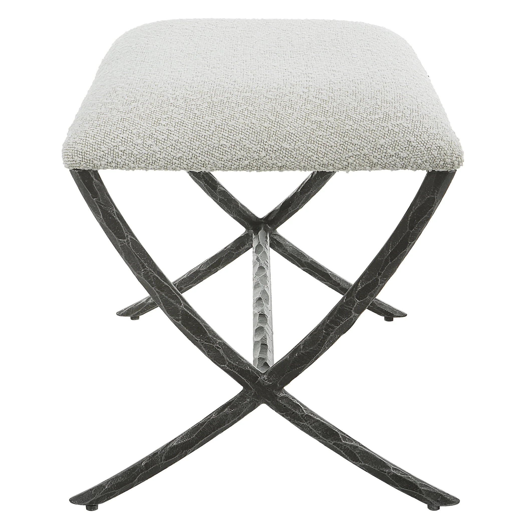 Uttermost Brisby Gray Fabric Small Bench - Image 6