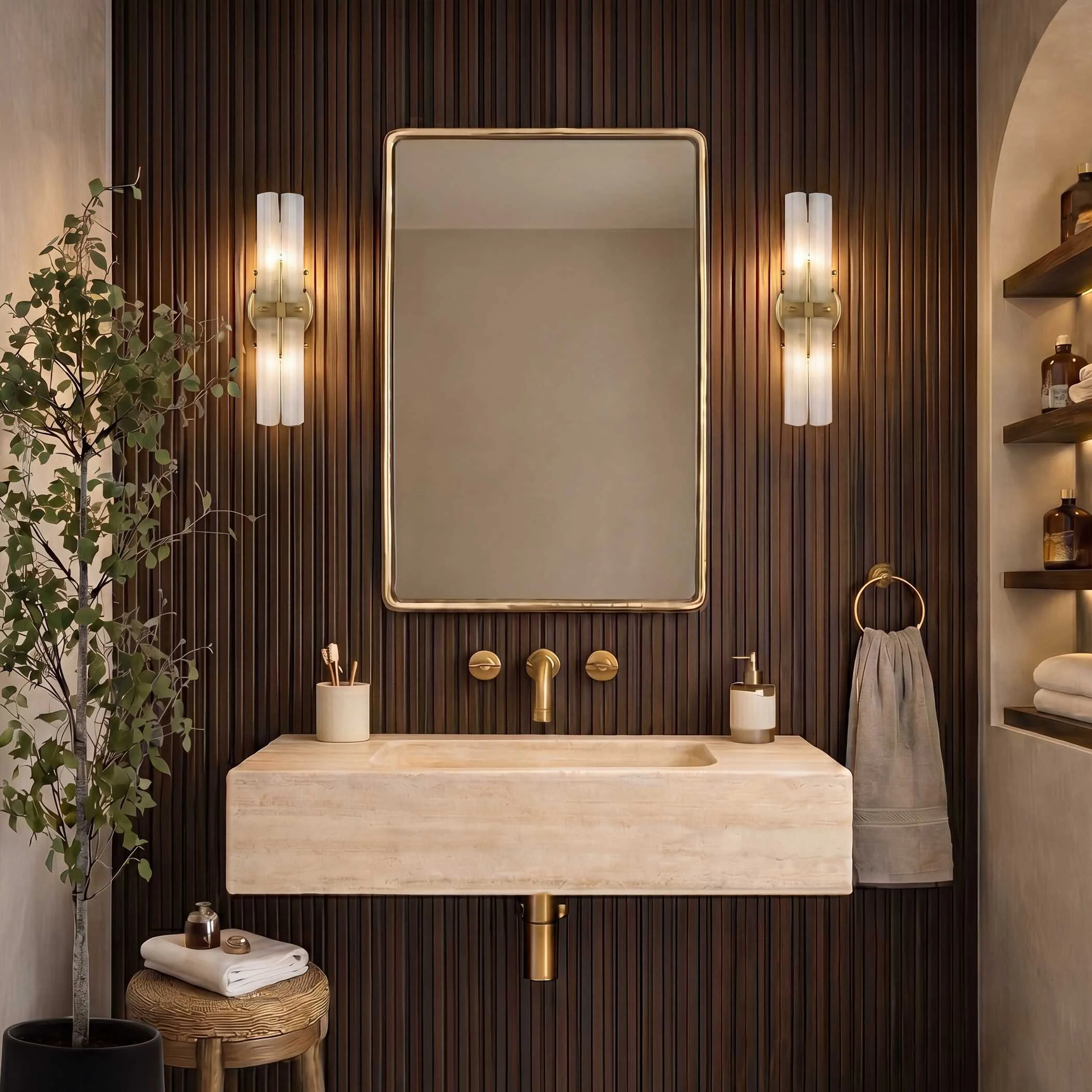 Uttermost Burton Indoor-Outdoor Brass Mirror - Image 2