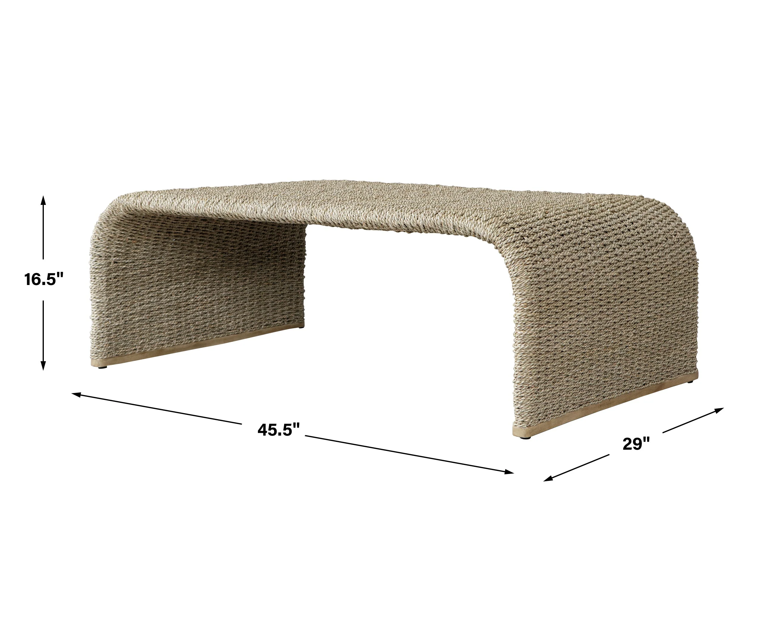 Uttermost Calabria Woven Seagrass Coffee Table - Image 3