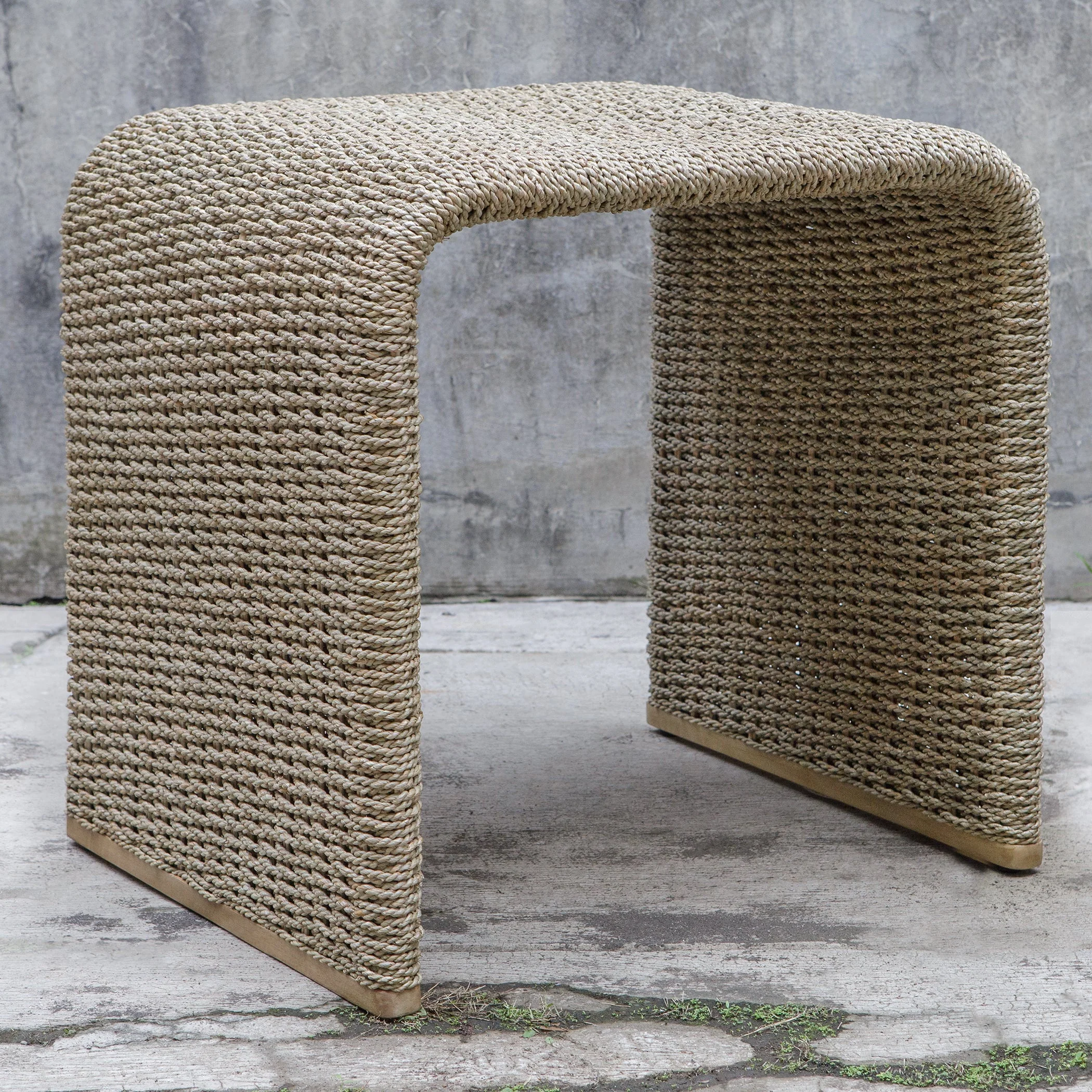 Uttermost Calabria Woven Seagrass End Table - Image 2