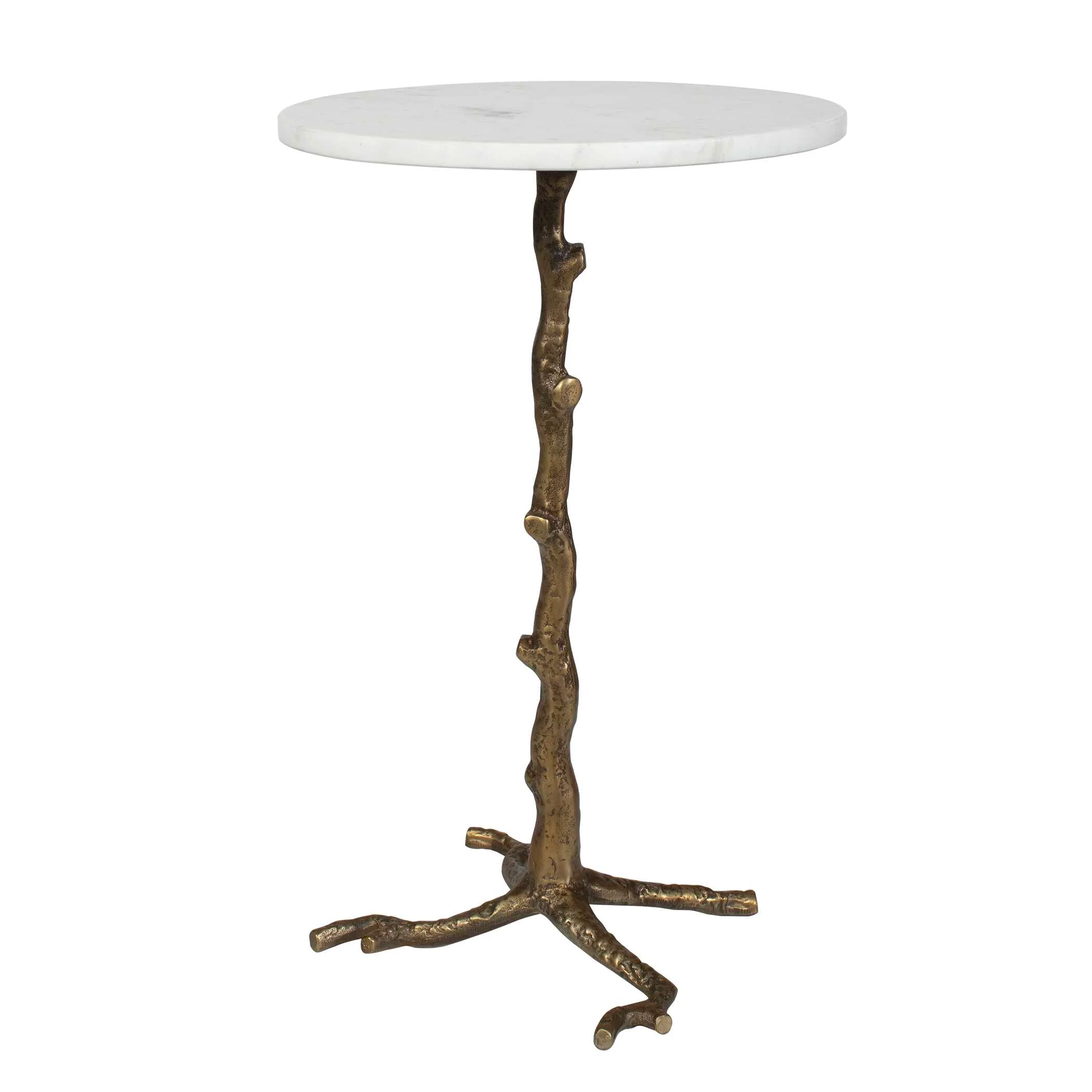 Uttermost Calais White Marble Accent Table - Image 3