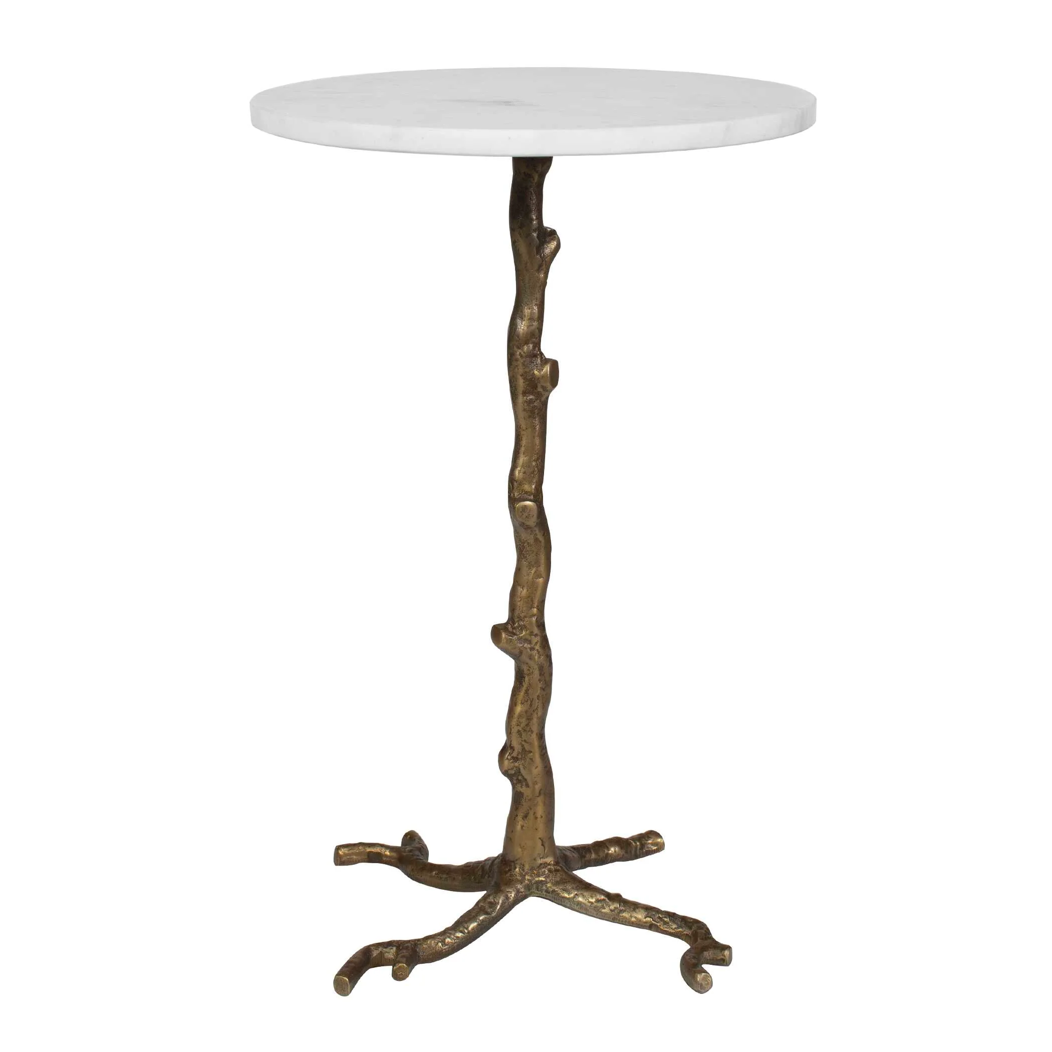 Uttermost Calais White Marble Accent Table - Image 4