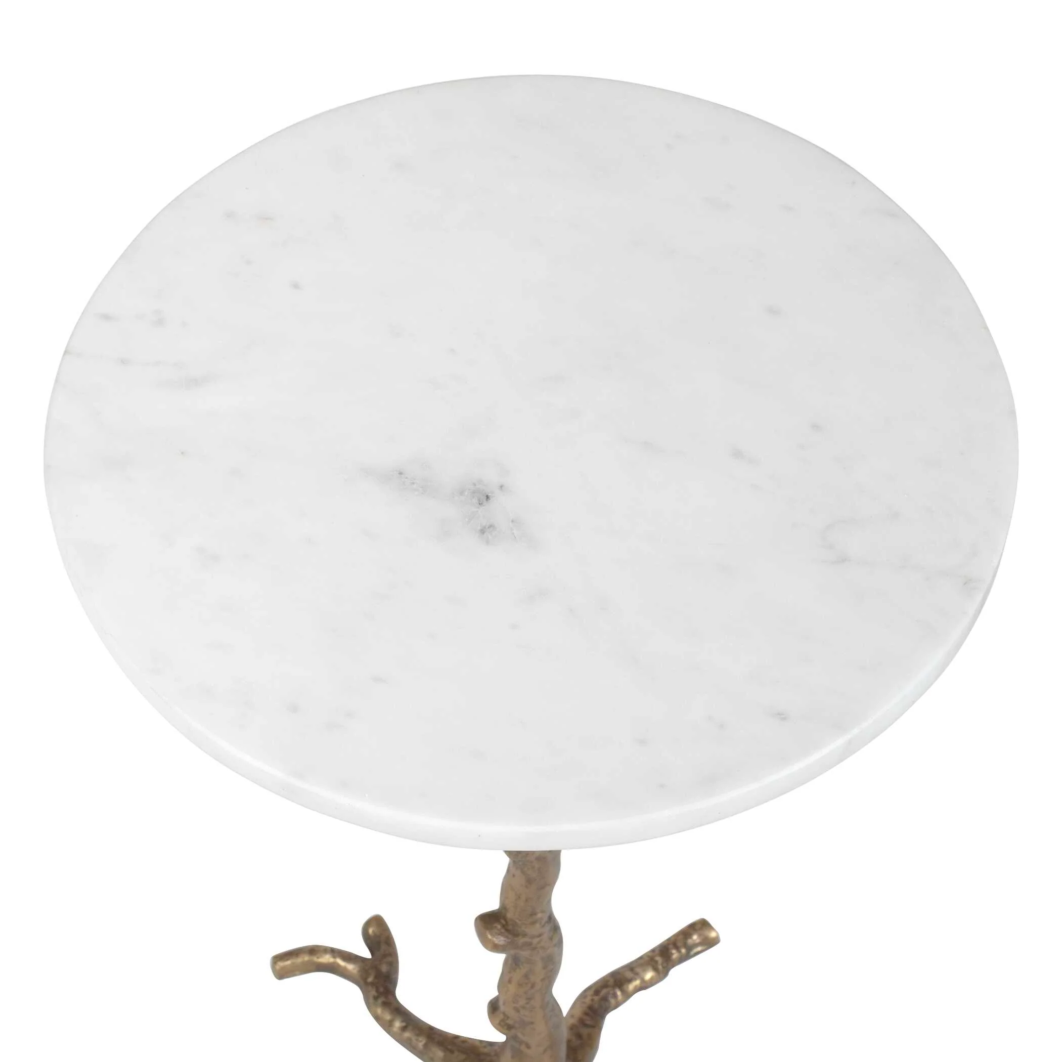 Uttermost Calais White Marble Accent Table - Image 5