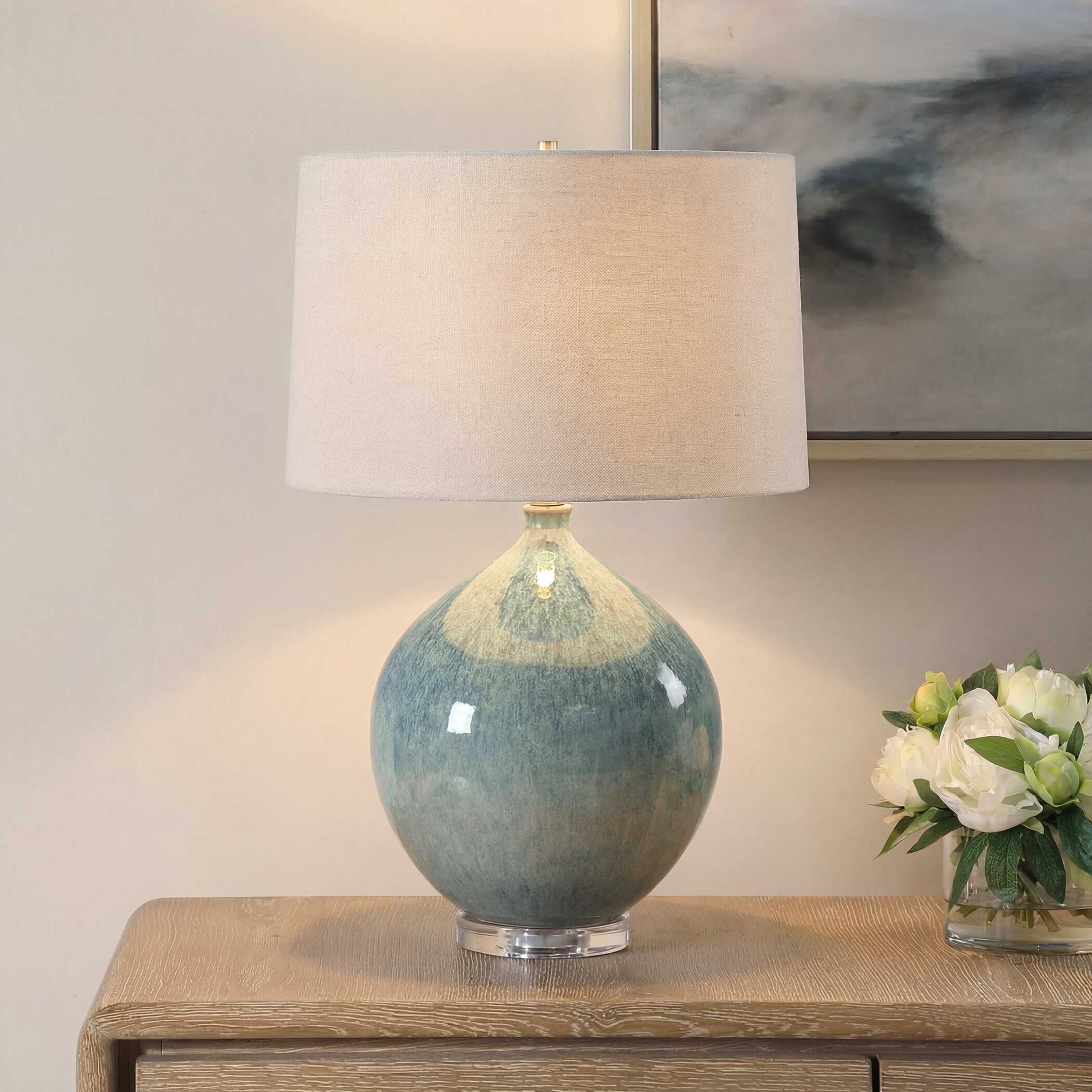 Uttermost Callista Teal Blue Table Lamp - Image 2
