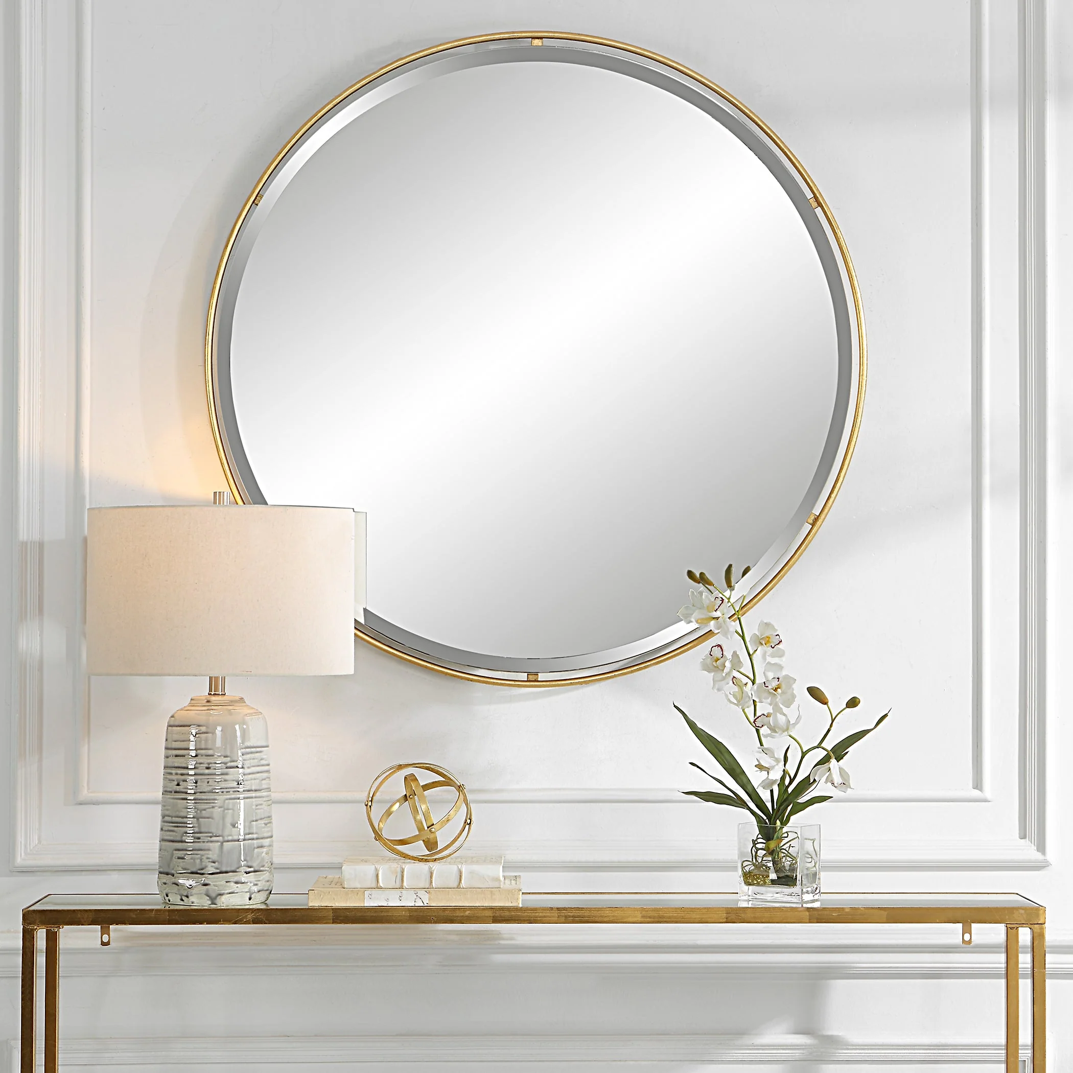Uttermost Canillo Gold Round Mirror - Image 2