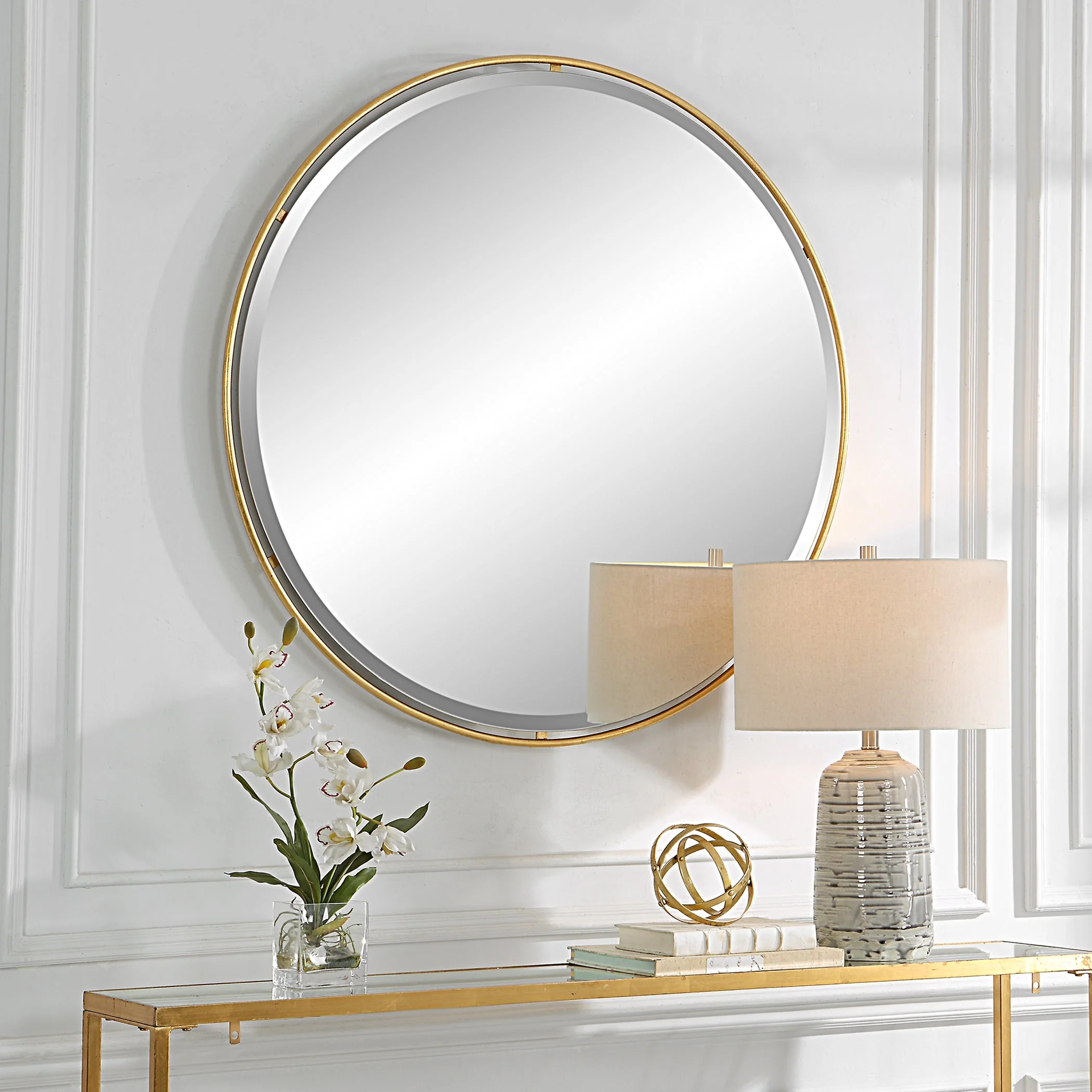 Uttermost Canillo Gold Round Mirror - Image 3