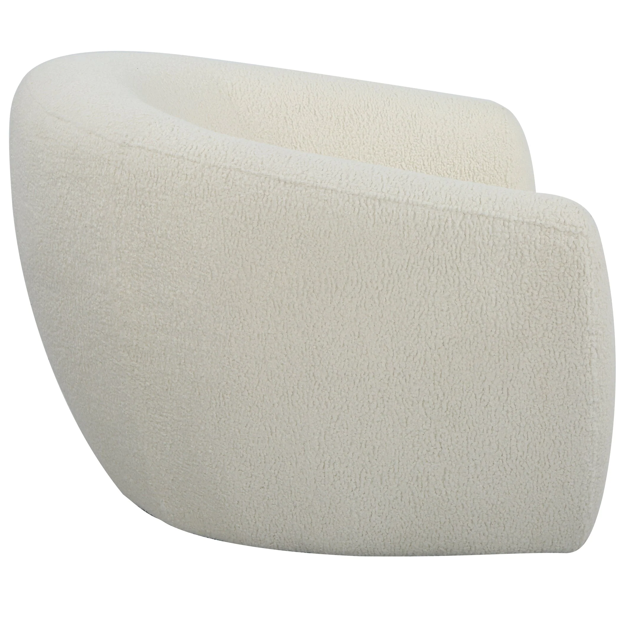Uttermost Capra Art Deco White Swivel Chair - Image 7