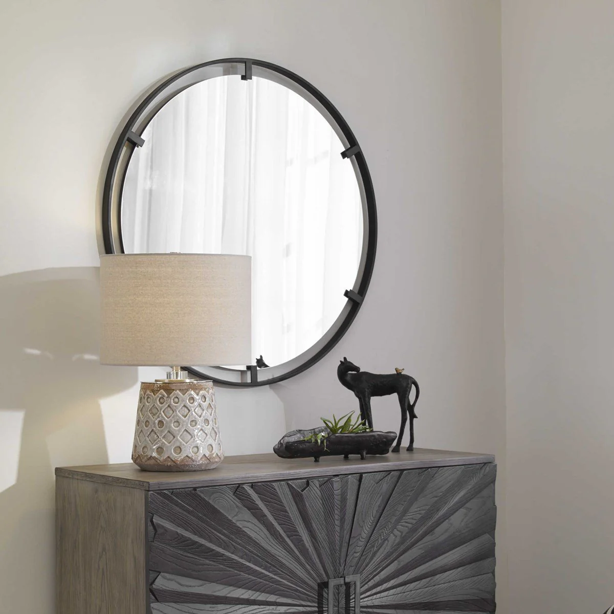 Uttermost Cashel Round Mirror - Image 3