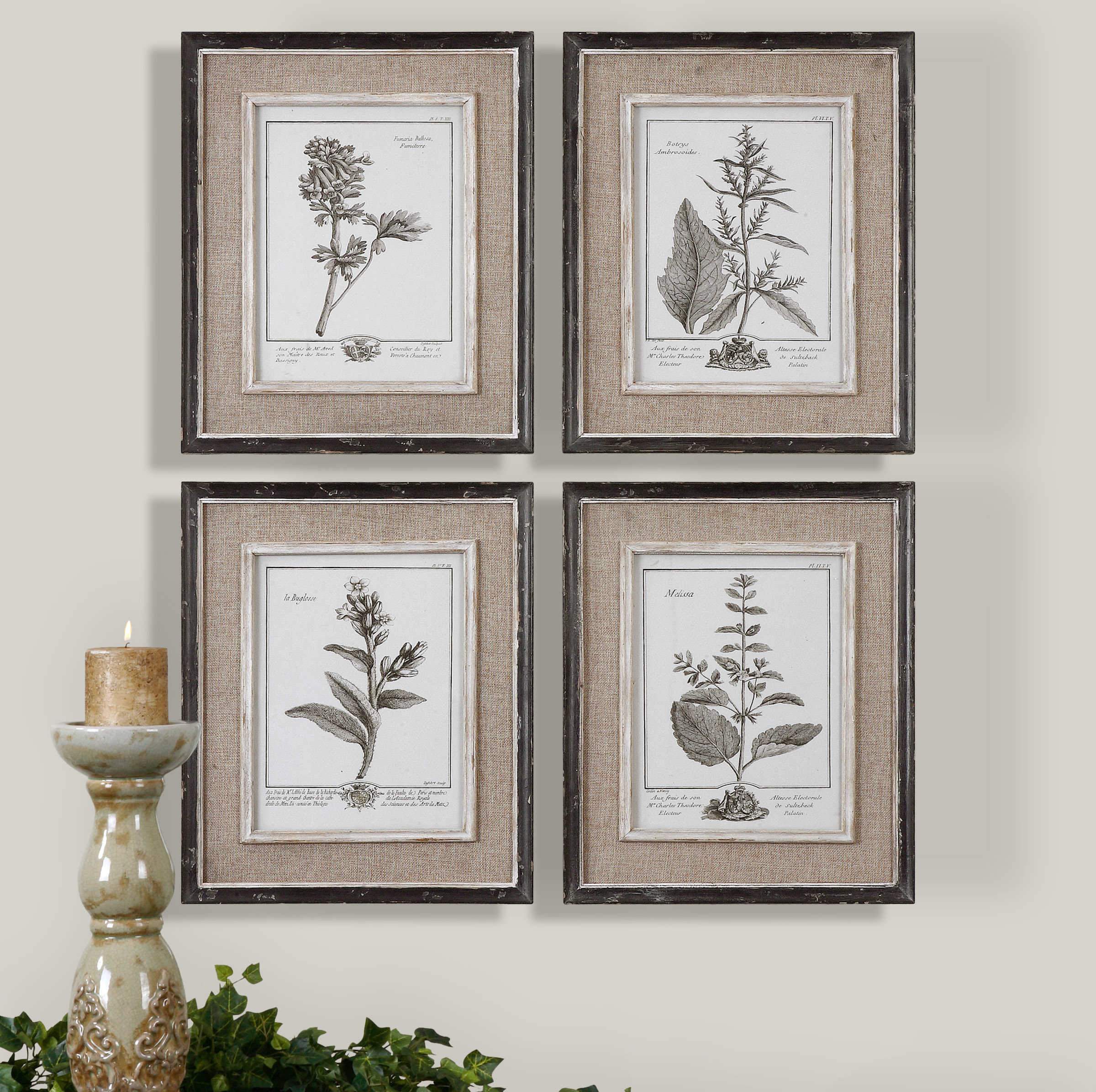 Uttermost Casual Grey Study Framed Prints, S/4