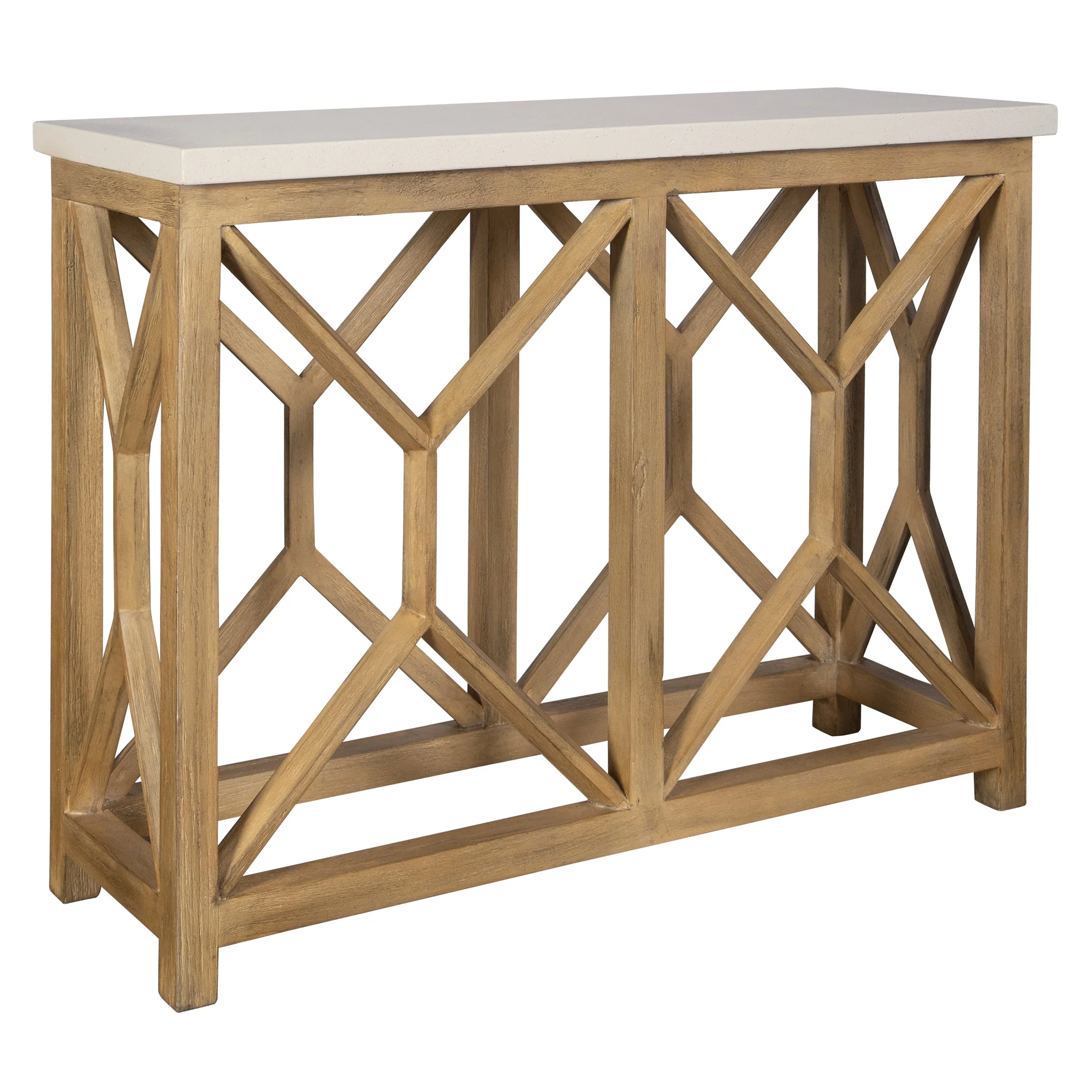 Uttermost Catali Ivory Stone Console Table - Image 6