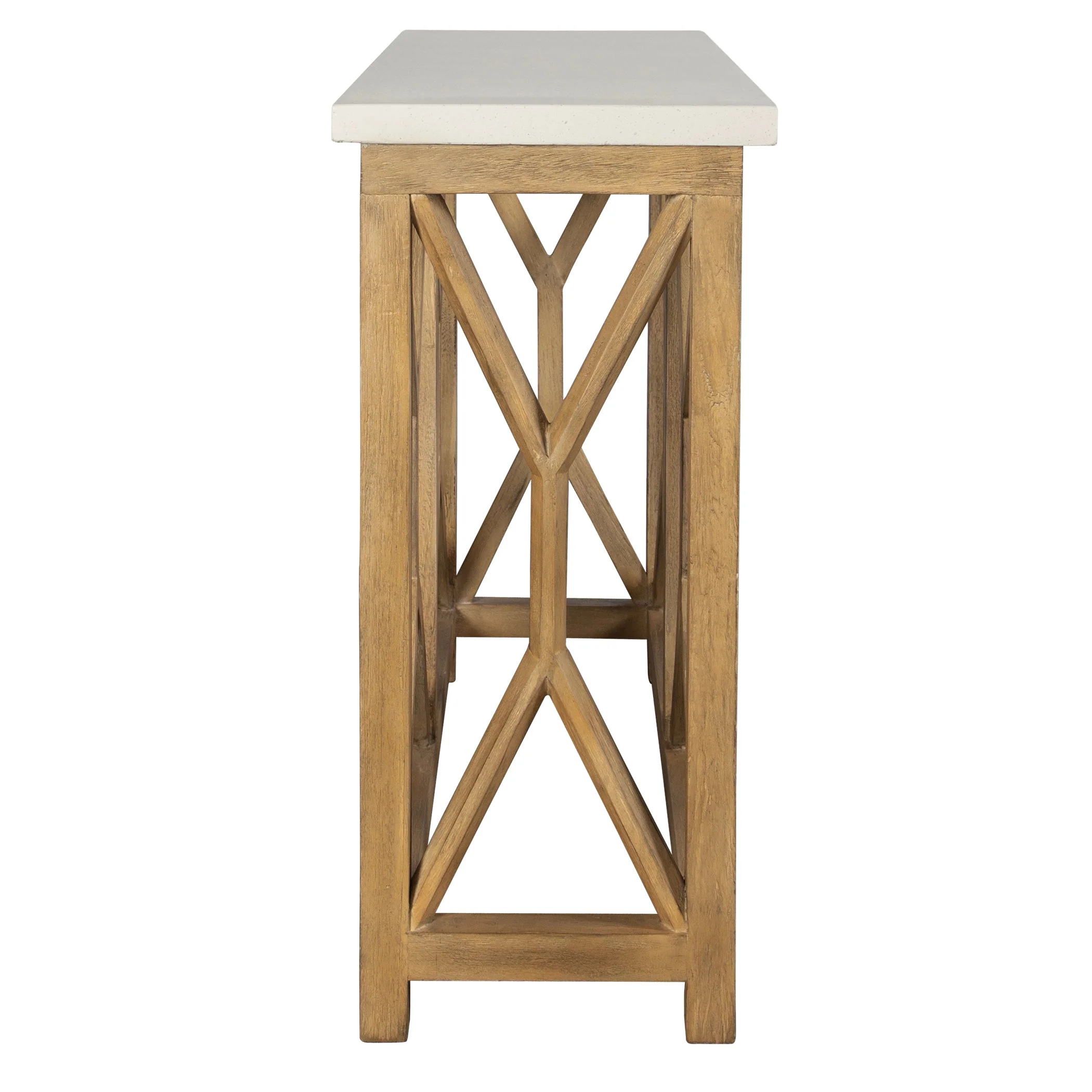 Uttermost Catali Ivory Stone Console Table - Image 7