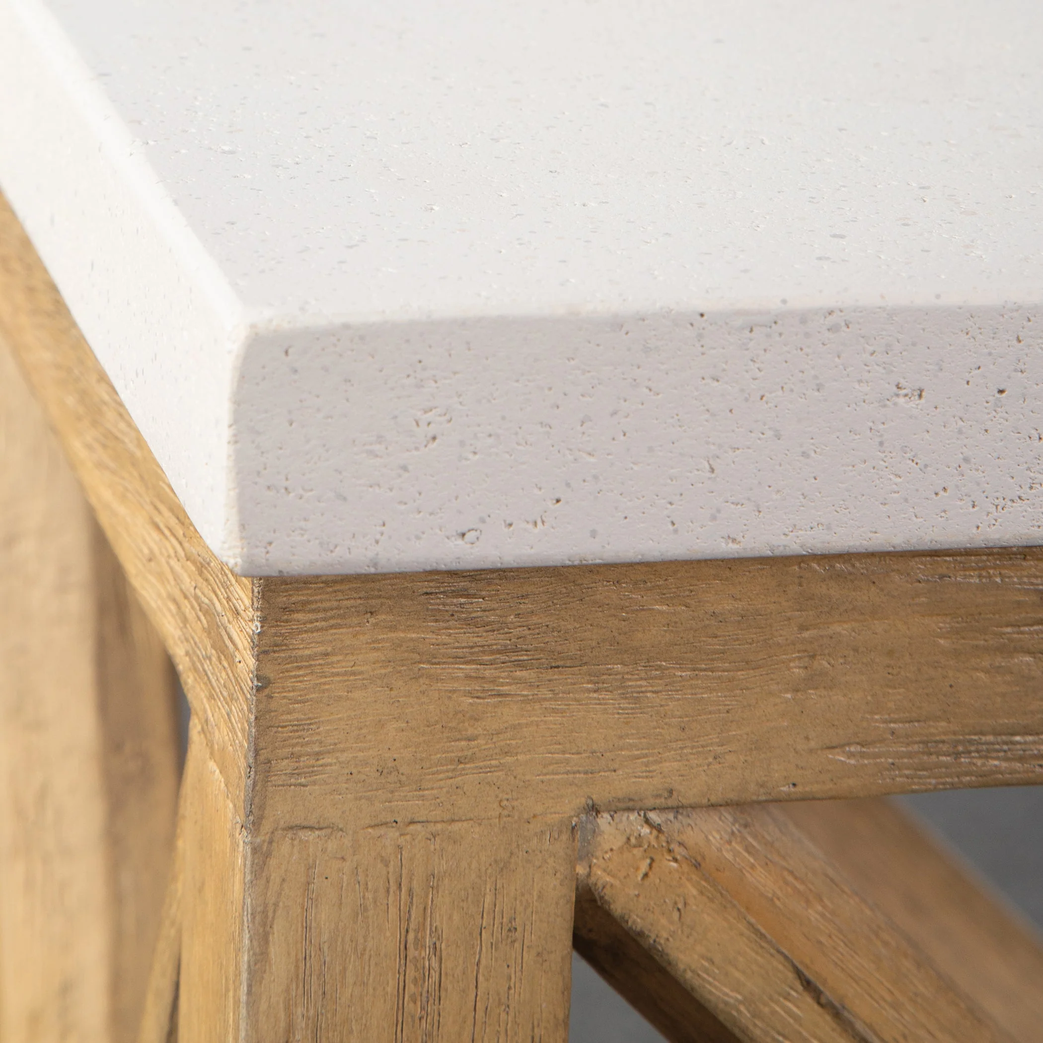 Uttermost Catali Ivory Stone Console Table - Image 8