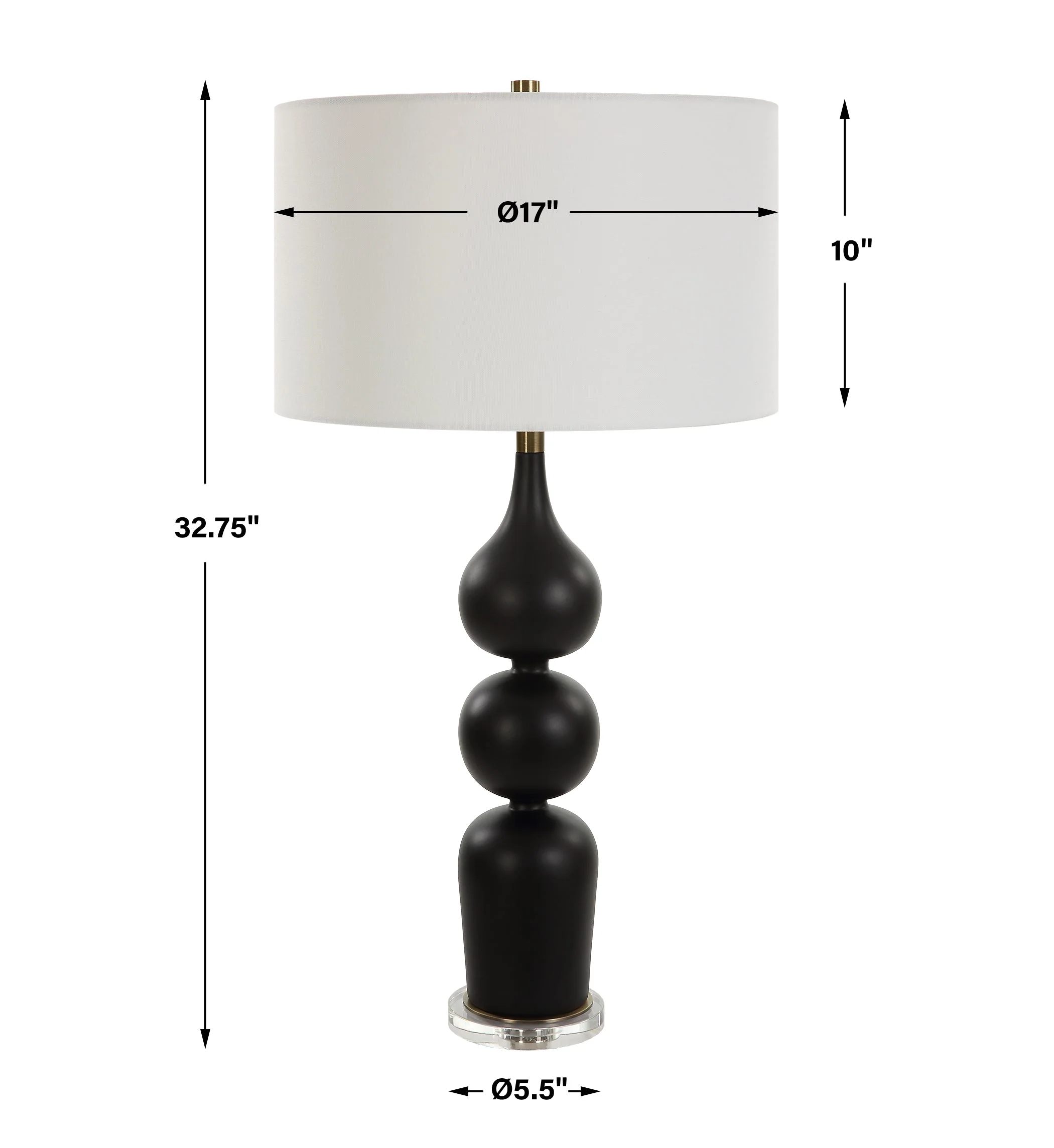 Uttermost Caviar Black Table Lamp - Image 3