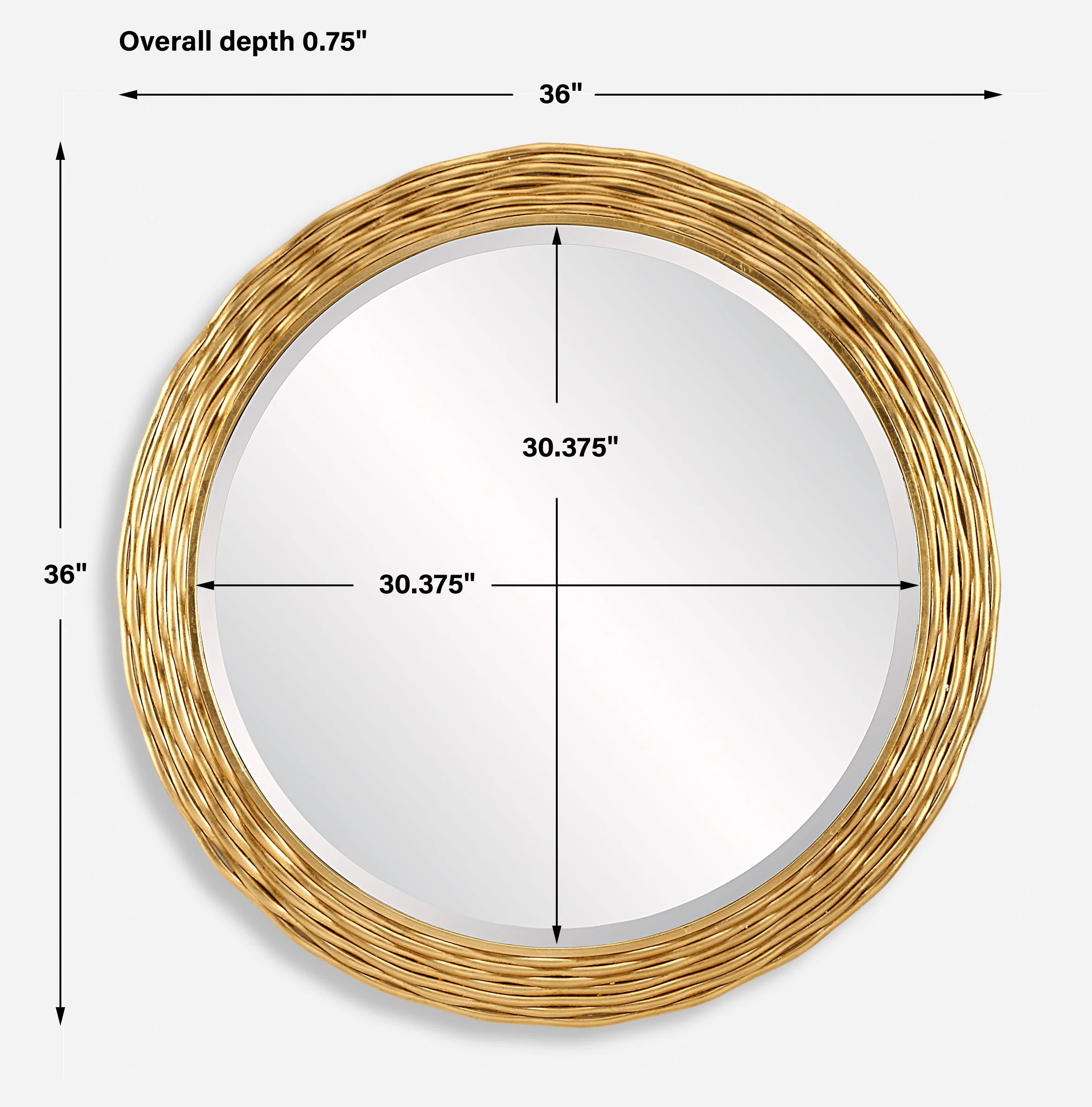 Uttermost Celeste Gold Round Mirror - Image 3