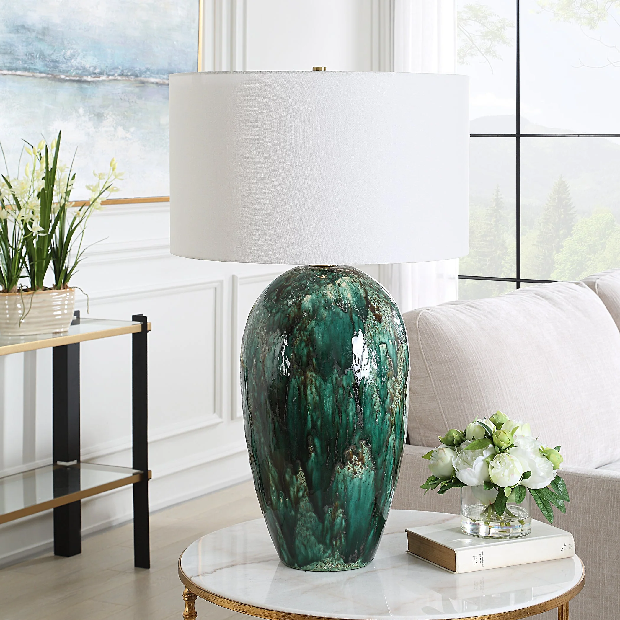 Uttermost Ceralene Green Table Lamp - Image 3