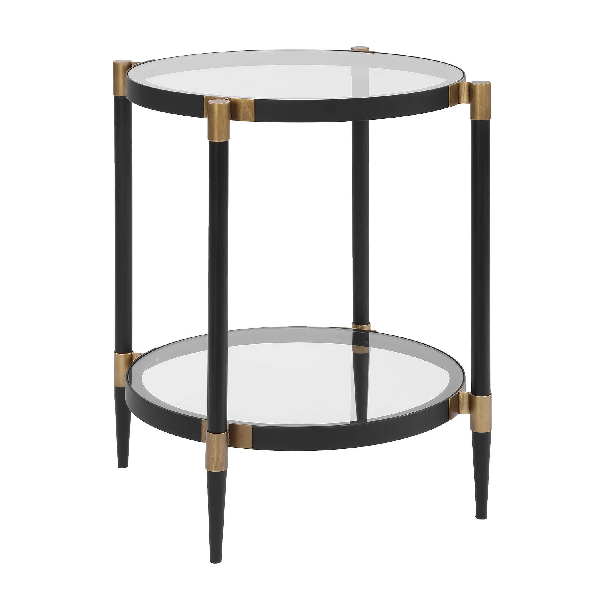 Uttermost Chadid Round Glass Side Table - Image 4