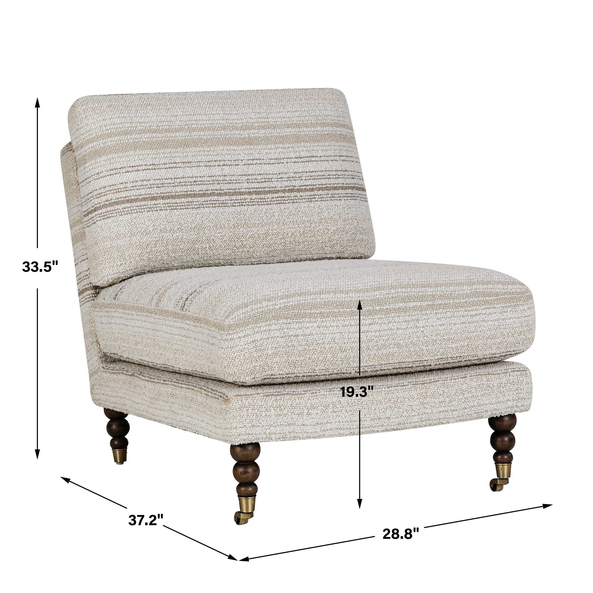 Uttermost Chatsworth Modern Slipper Chair - Image 3
