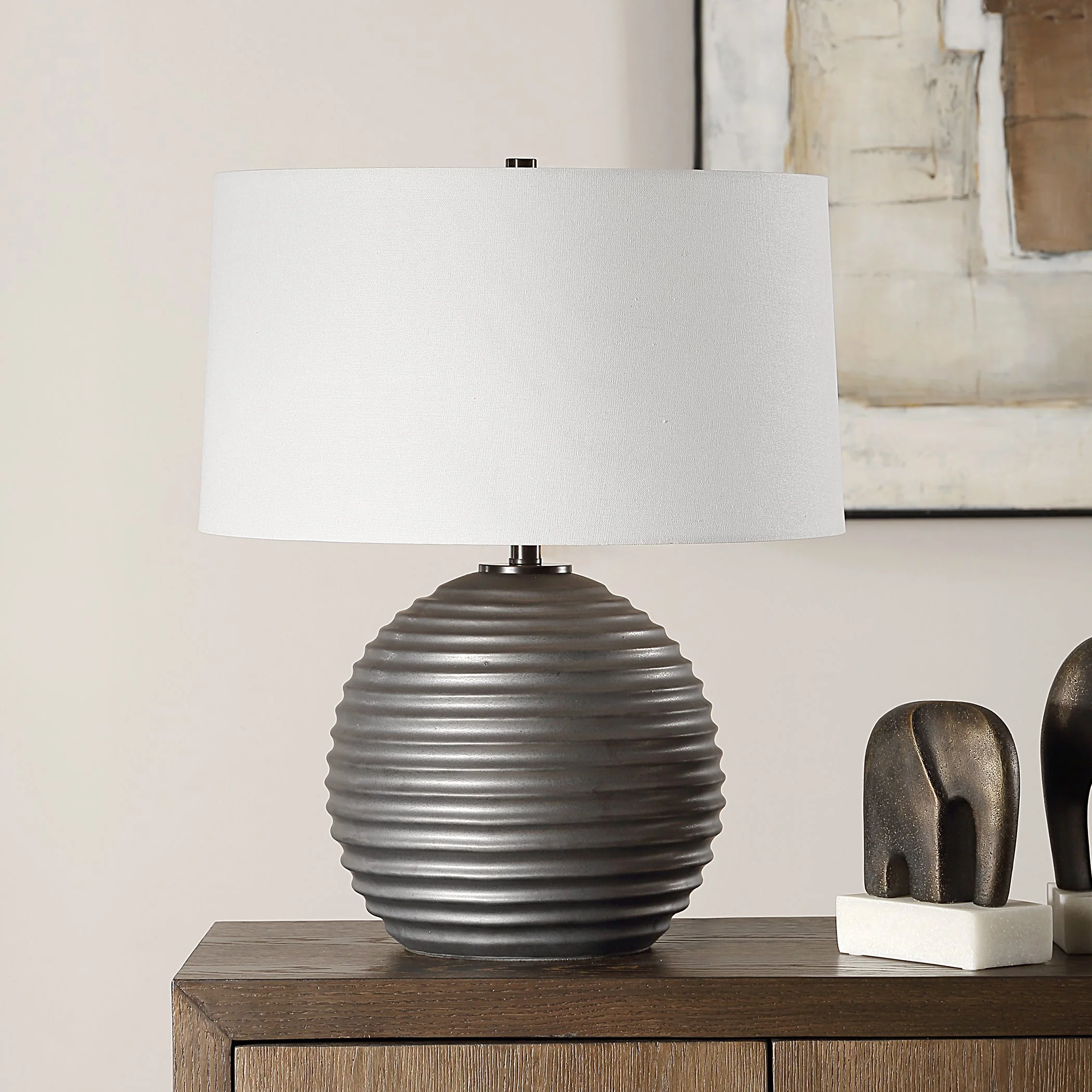 Uttermost Chelsom Ribbed Table Lamp - Image 3